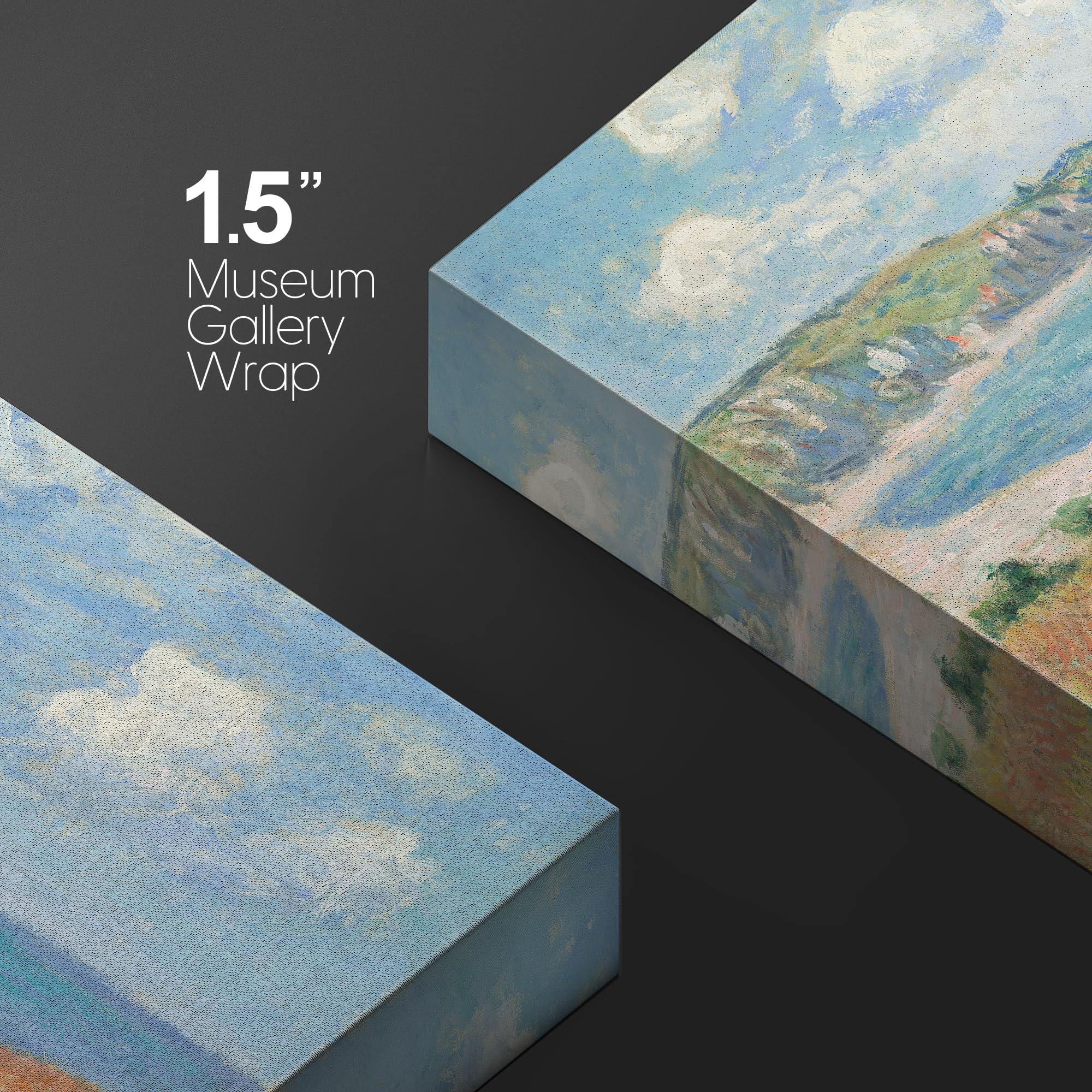 Wall26 Path Through The Corn At Pourville By Claude Monet Giclee Canvas Prints Wrapped Gallery Wall Art | Stretched And Framed R