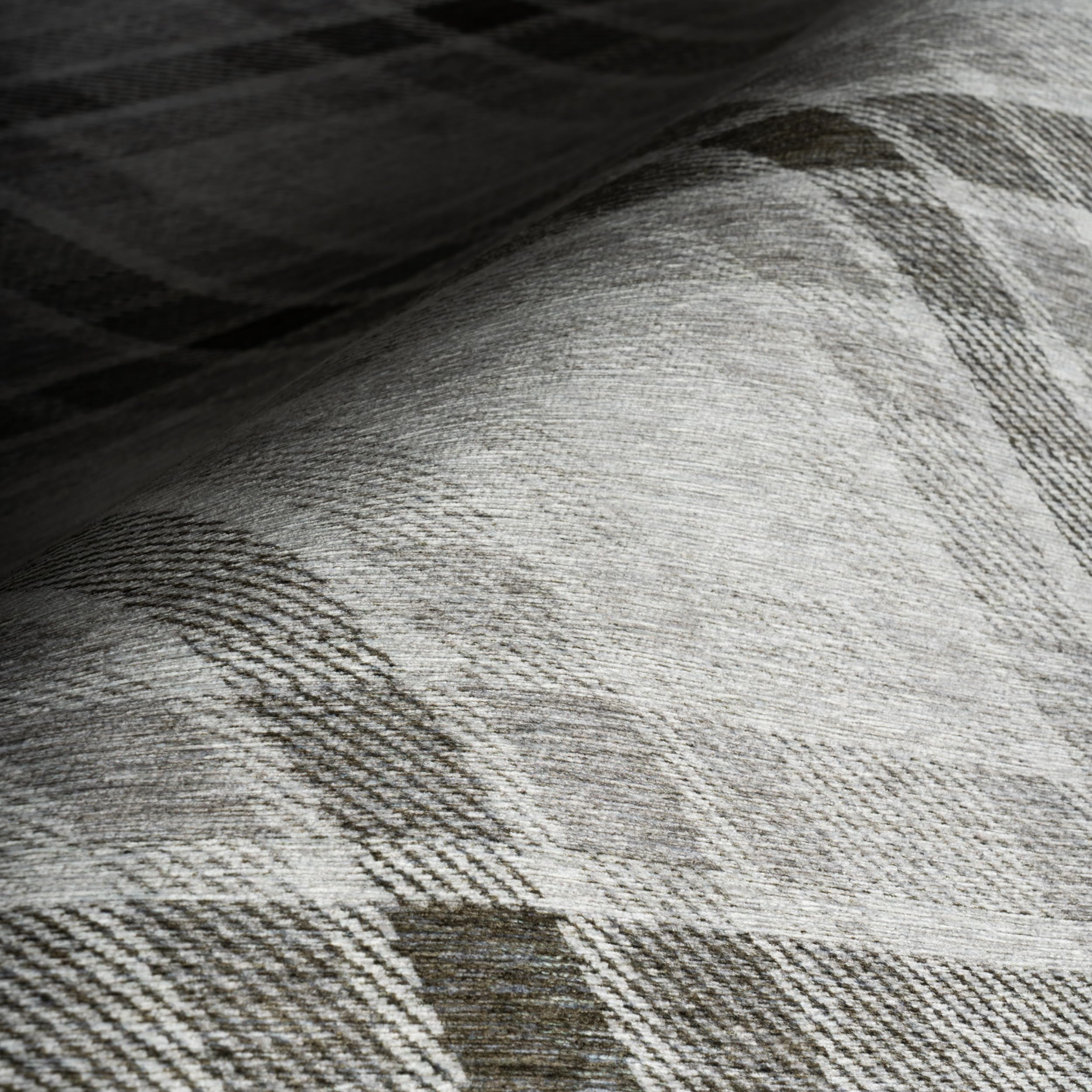 Dash & Albert Denim Plaid Blue Machine Washable Rug, 2 X 3 Feet, Blue/White Plaid Pattern