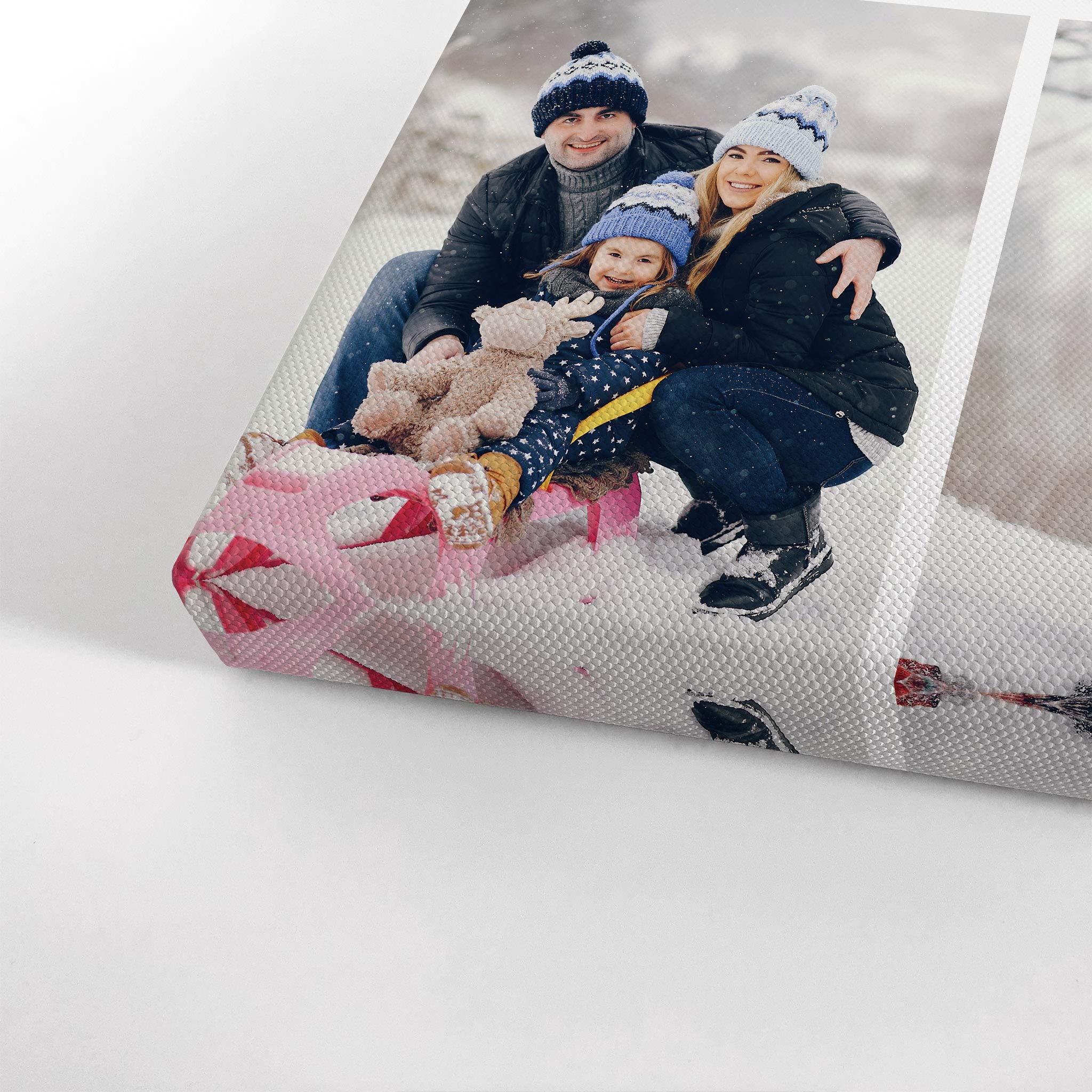 Smile Art Design Custom Photo Print Canvas Print With Your Photos Personalized Photo Upload 3 Images Collage Picture Frame Perso