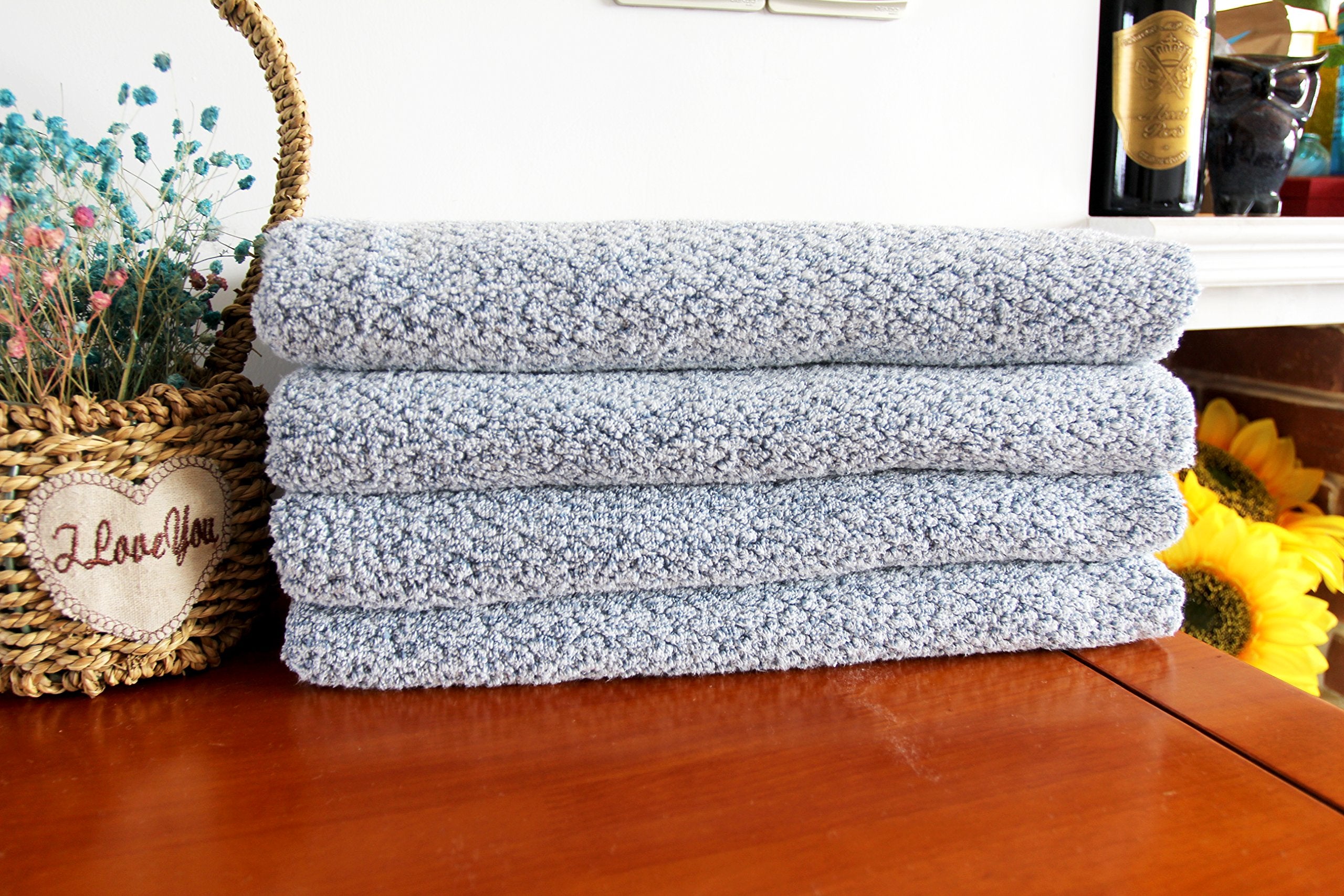 Everplush Diamond Jacquard Bath Sheet 2 Pack in Dusk