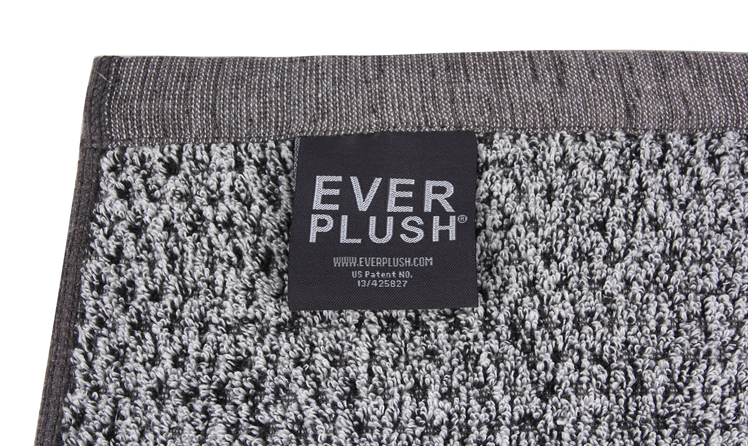 Everplush Diamond Jacquard Quick Dry Bath Towel  1 Pack  Grey