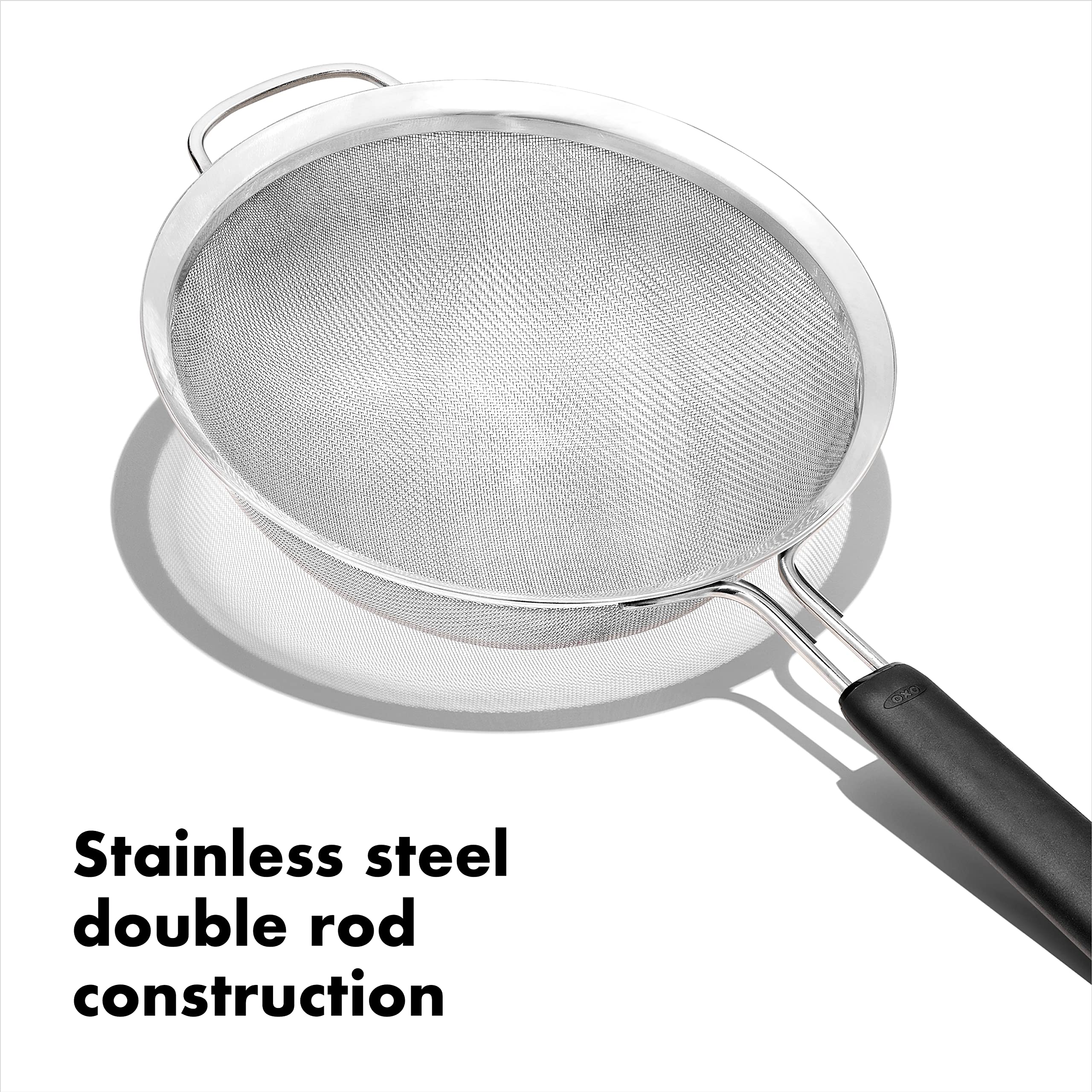 Oxo Good Grips 8-Inch Double Rod Strainer, Black