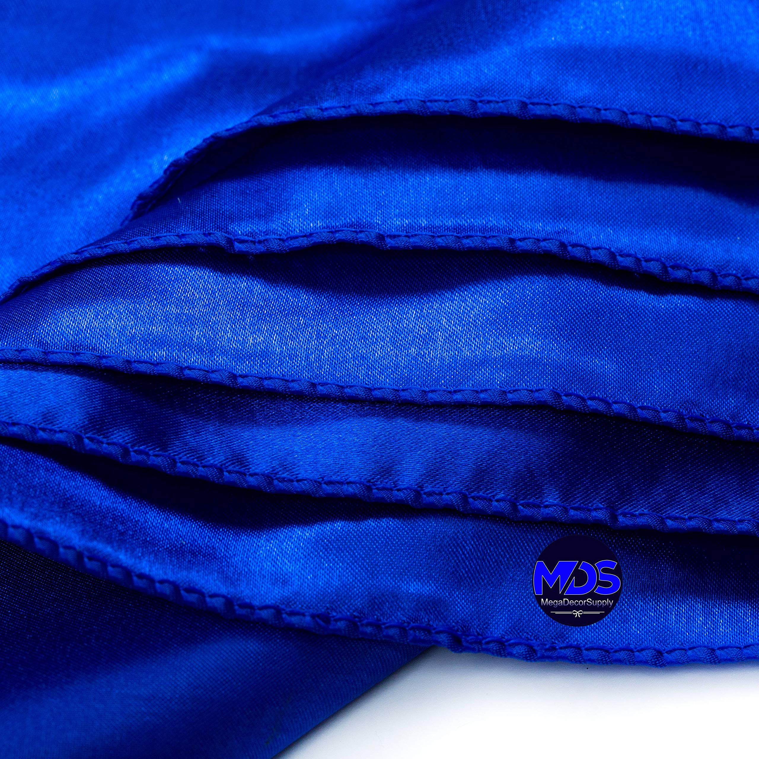 Mds Pack Of 25 Wedding Satin 12''X 12'' Square Dinner Napkin Or Handkerchief For Wedding Banquet Decoration - Royal Blue