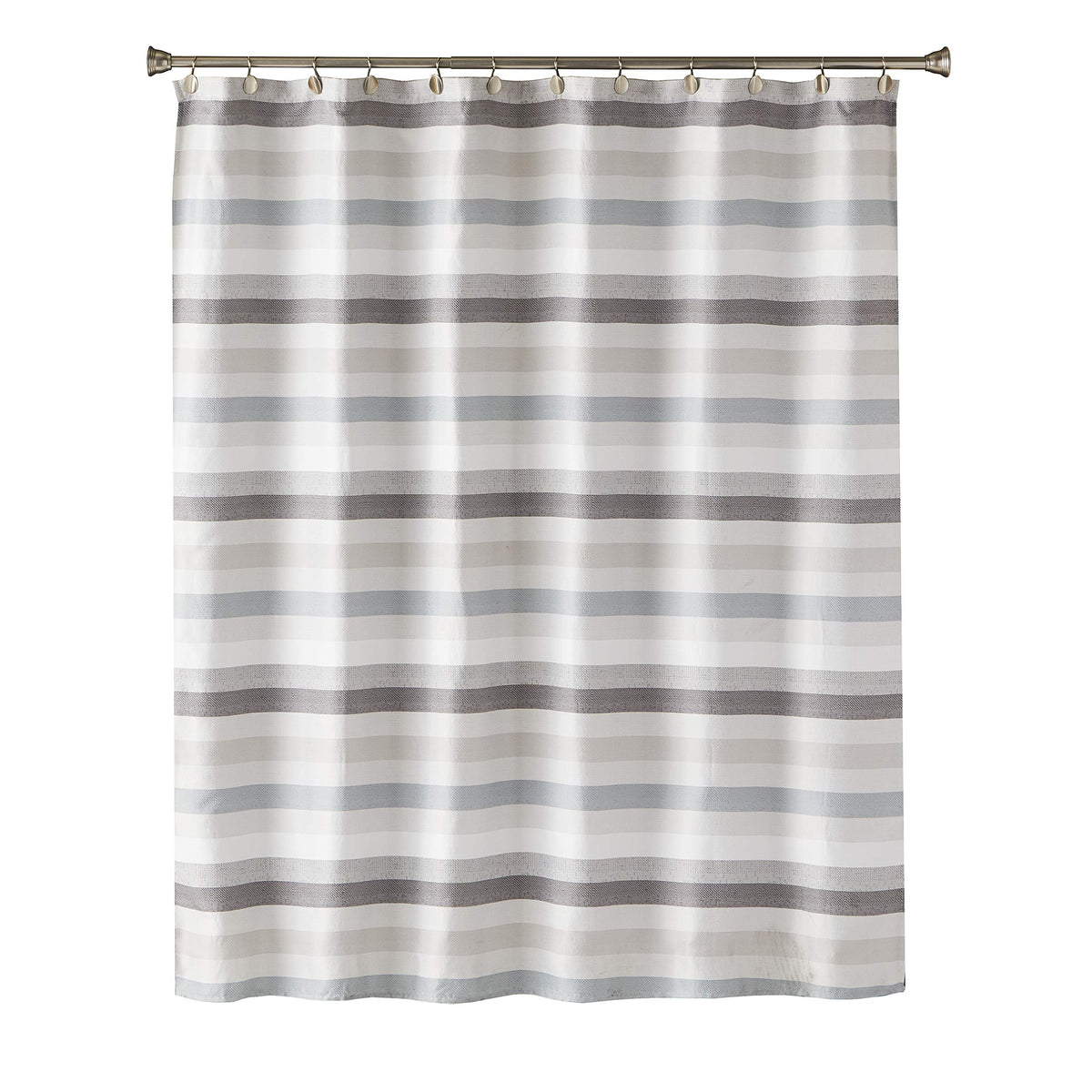 Skl Home By Saturday Knight Ltd. Westwick Stripe Fabric Shower Curtain, Grey/Multi