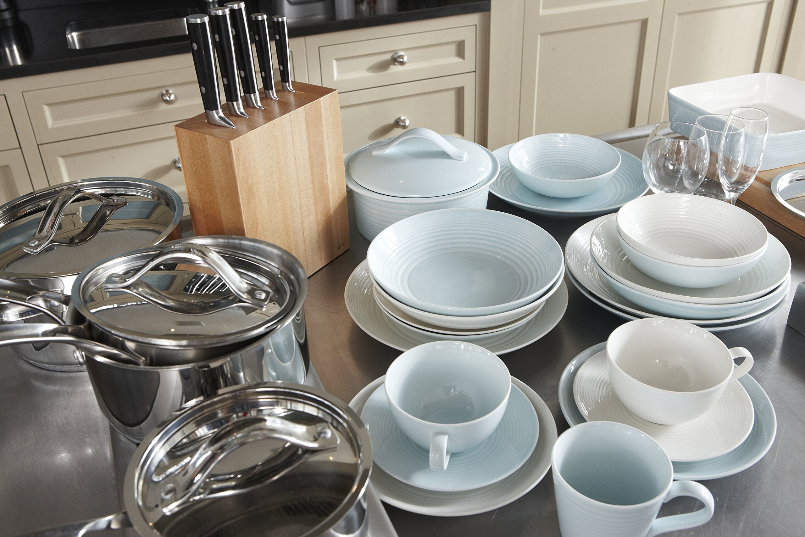 Royal Doulton Exclusively For Gordon Ramsay Maze Blue Dinner Plate, 11'', White