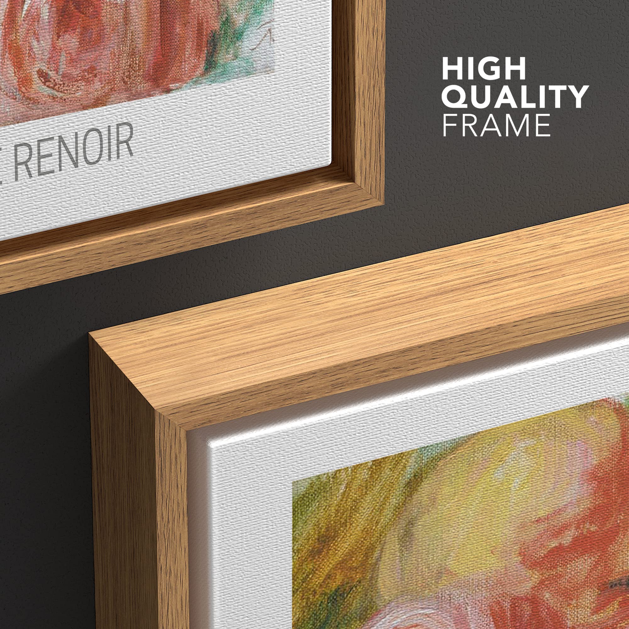 Wall26 Framed Canvas Print Wall Art Red Roses By Pierre-Auguste Renoir Historic Cultural Illustrations Fine Art Traditional Colo