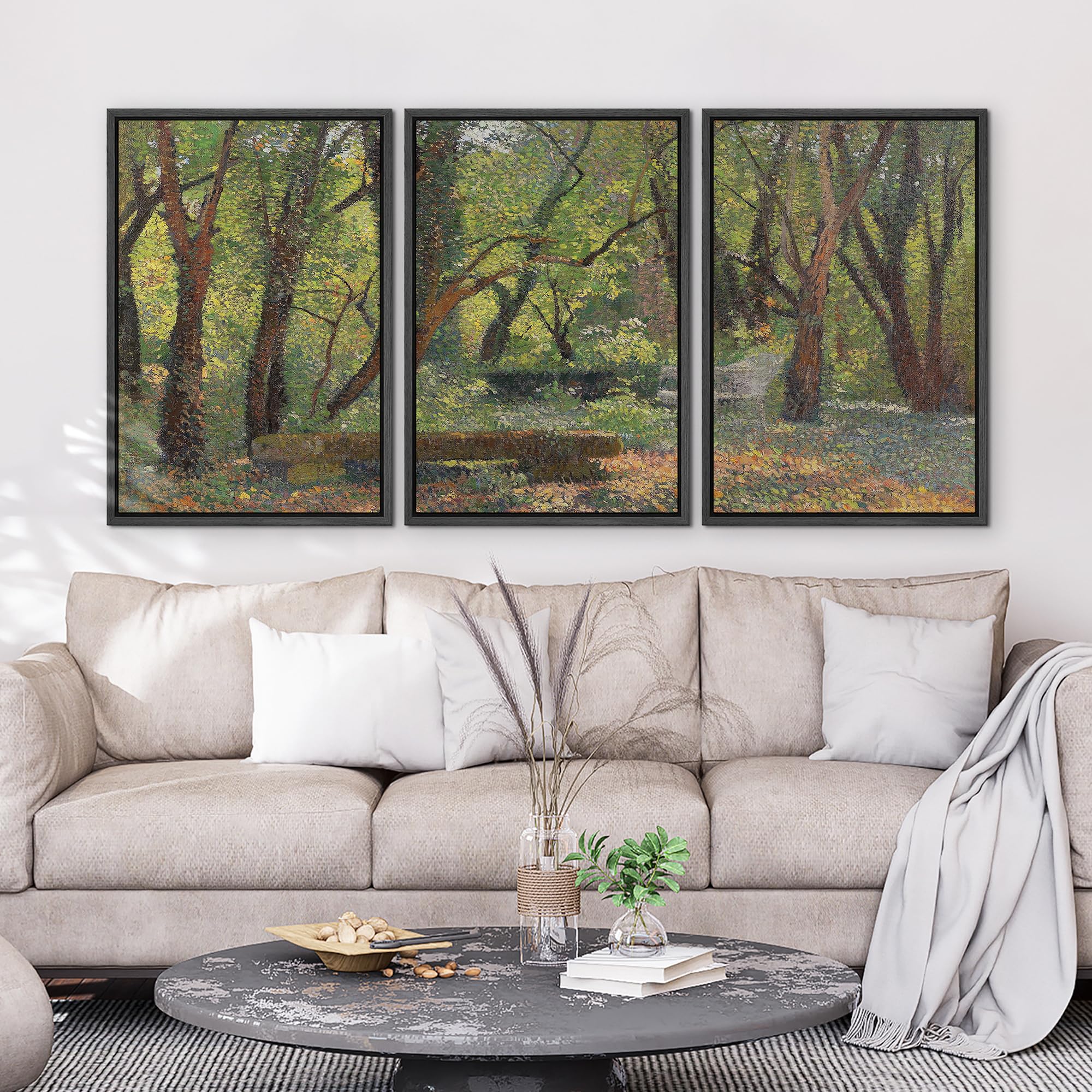 Wall26 Framed Canvas Print Wall Art Set William Arts & Crafts Style Designs Illustrations Modern Art Decorative Floral Botanical