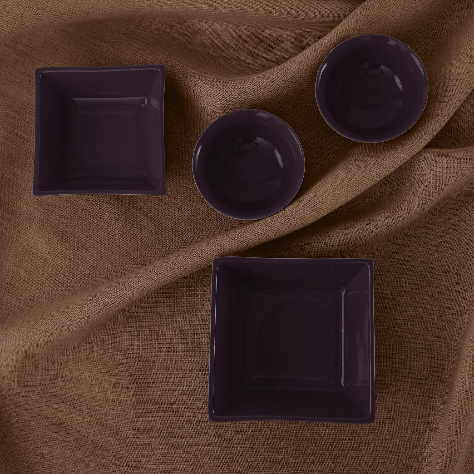Solino Home Linen Brown Table Runner 48 Inch - 100% Pure Linen Classic Hemstitch Short Table Runner 14 X 48 Inch Ideal For Dress