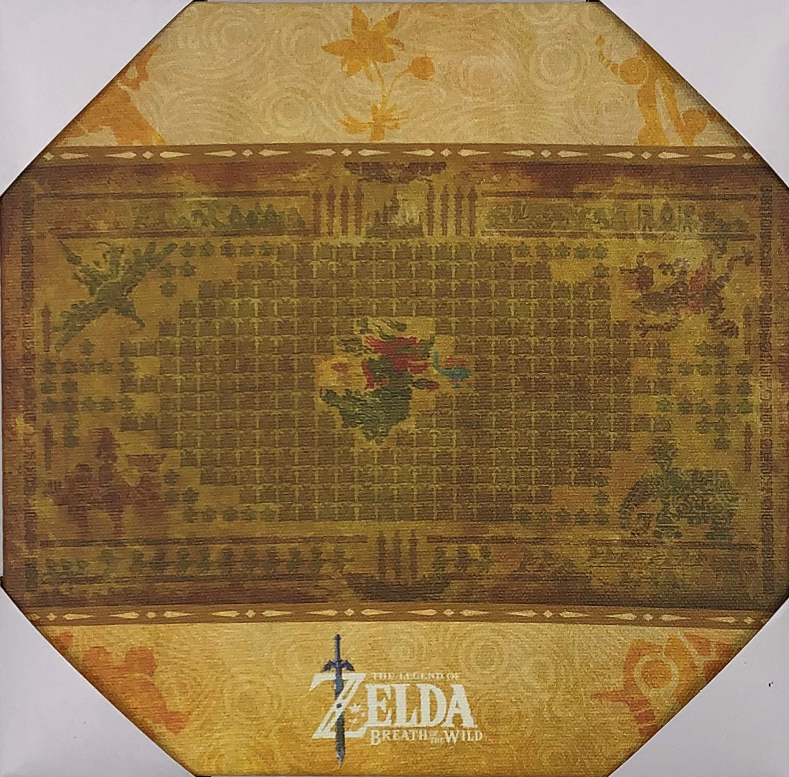 Prolific Art Galleries The Legend Of Zelda Breath Of The Wild Hyrule Map Canvas Print Poster Wall Art Decor - 6X6 Inch - Ganon A