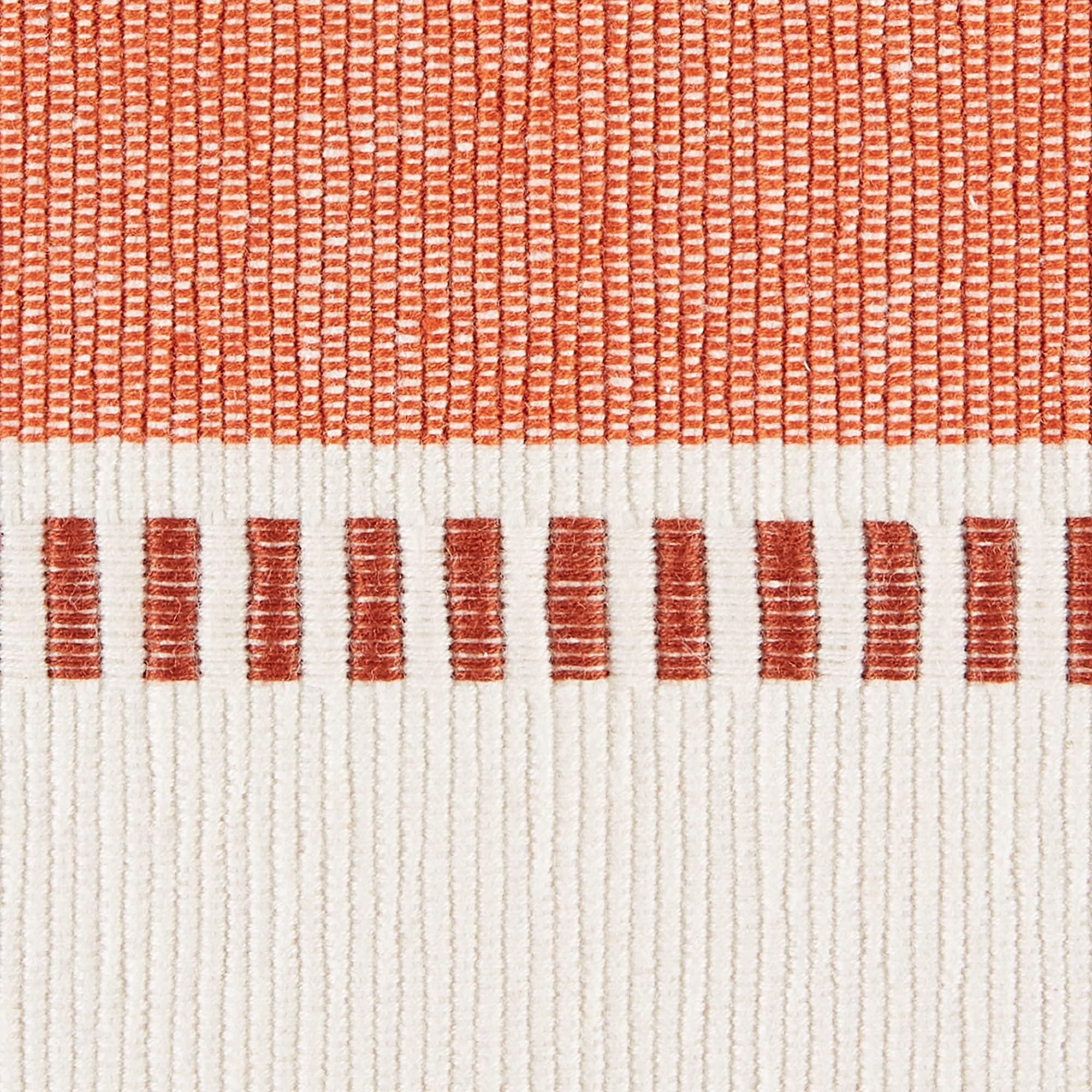 Dii Dobby Stripe Woven Table Runner, 13X72 (13X77.5, Fringe Included), Burnt Orange