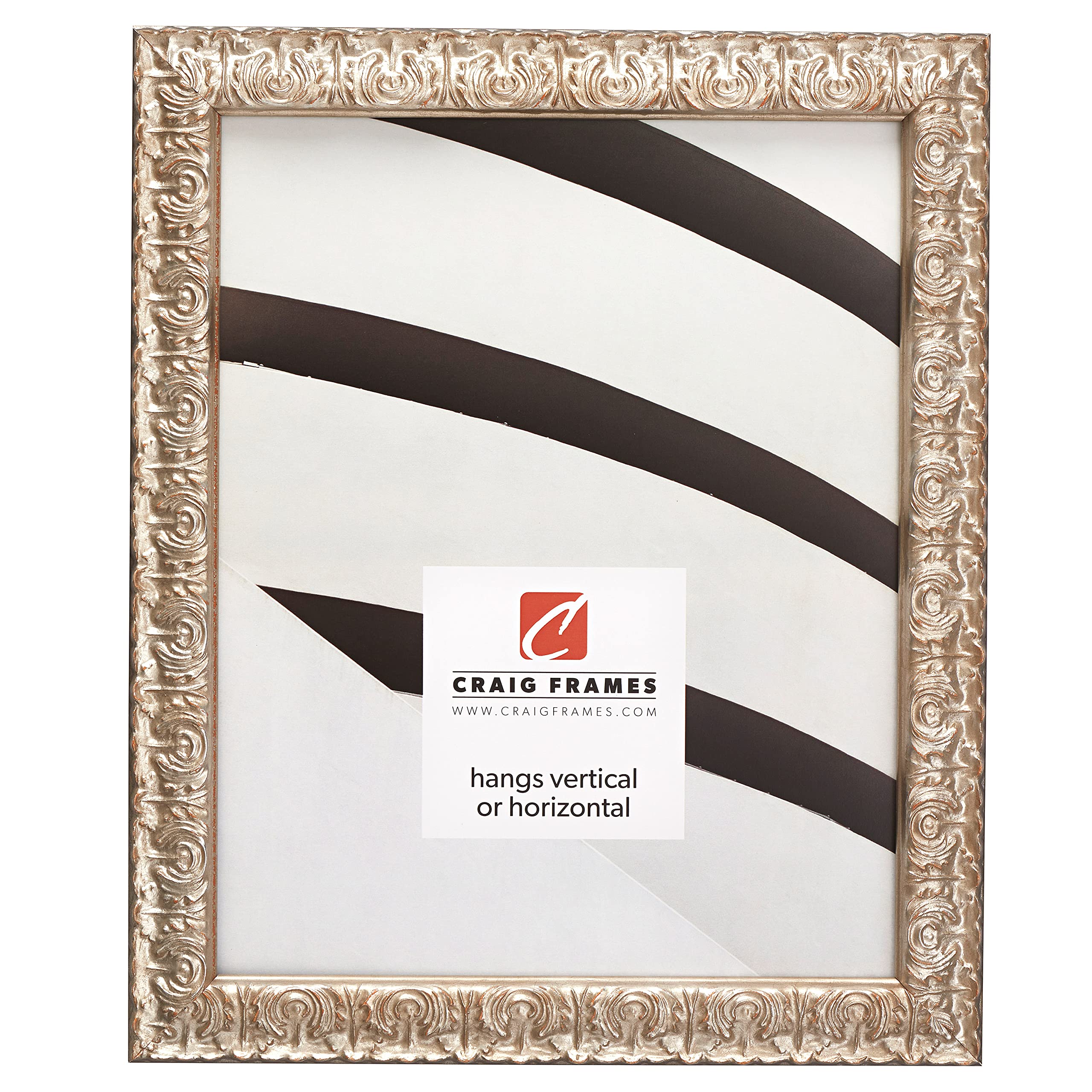 Craig Frames Versailles, 22x32 Picture Frame, Ornate Silver