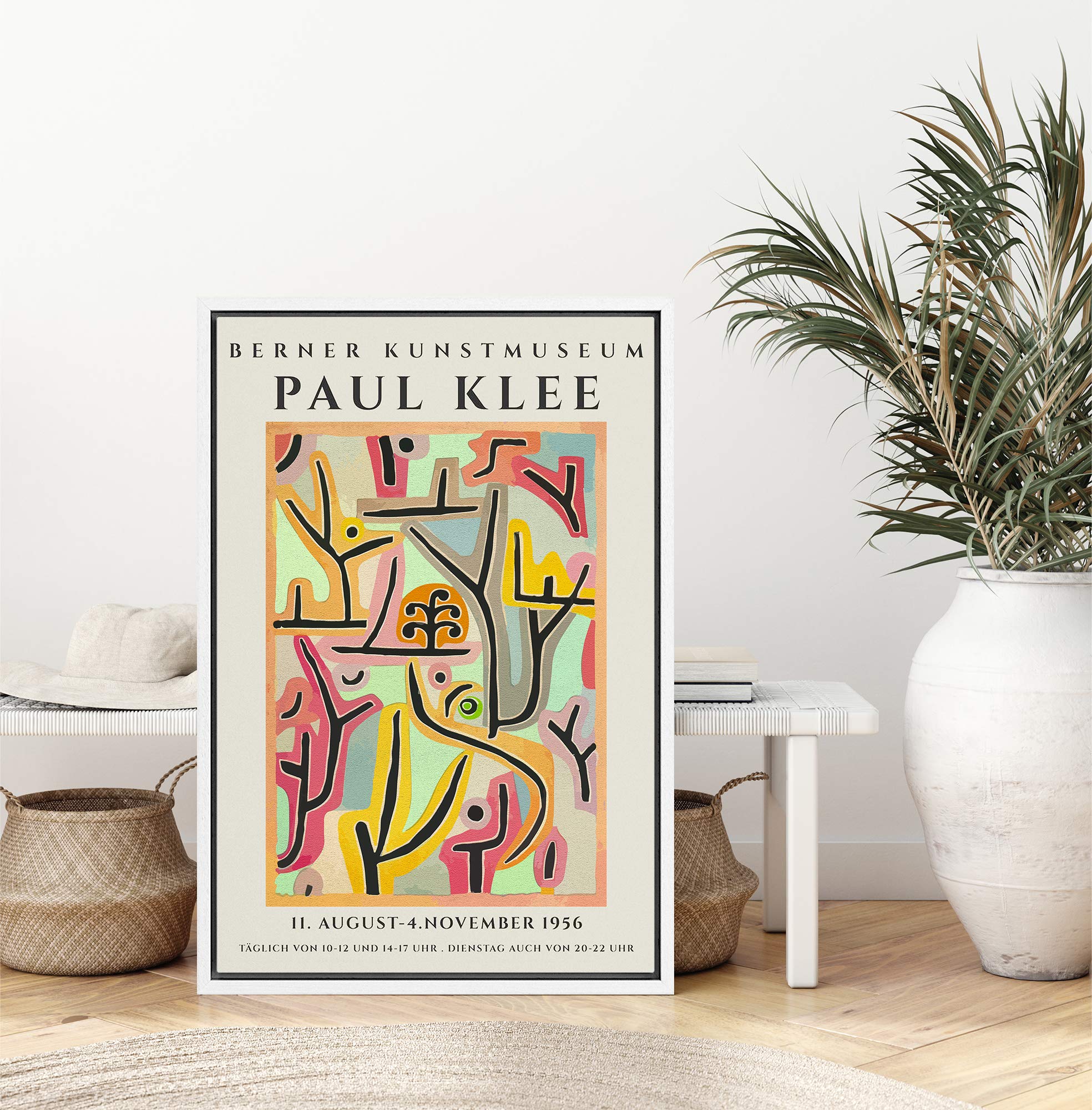Idea4Wall Framed Canvas Print Wall Art Paul Klee Master Artist Exhibition Poster Nature Wilderness Oil Painting Impressionism Fo