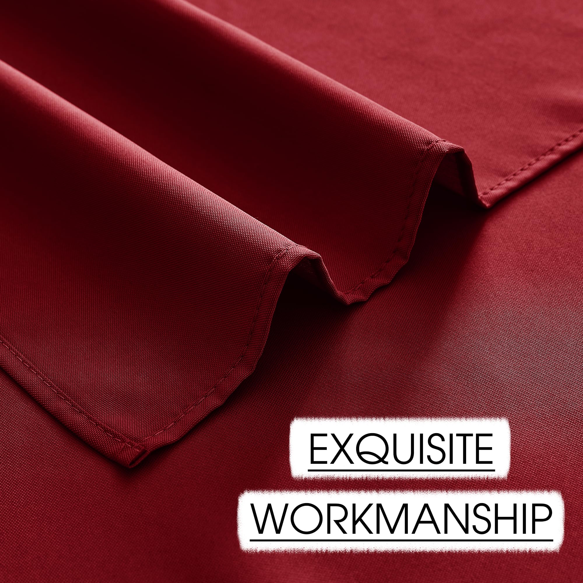 Ryb Home Red Table Cloth - Spill-Proof Waterproof Scratch Resistant Tablecloth For Banquet Dining Trade Show Indoor Outdoor Use,
