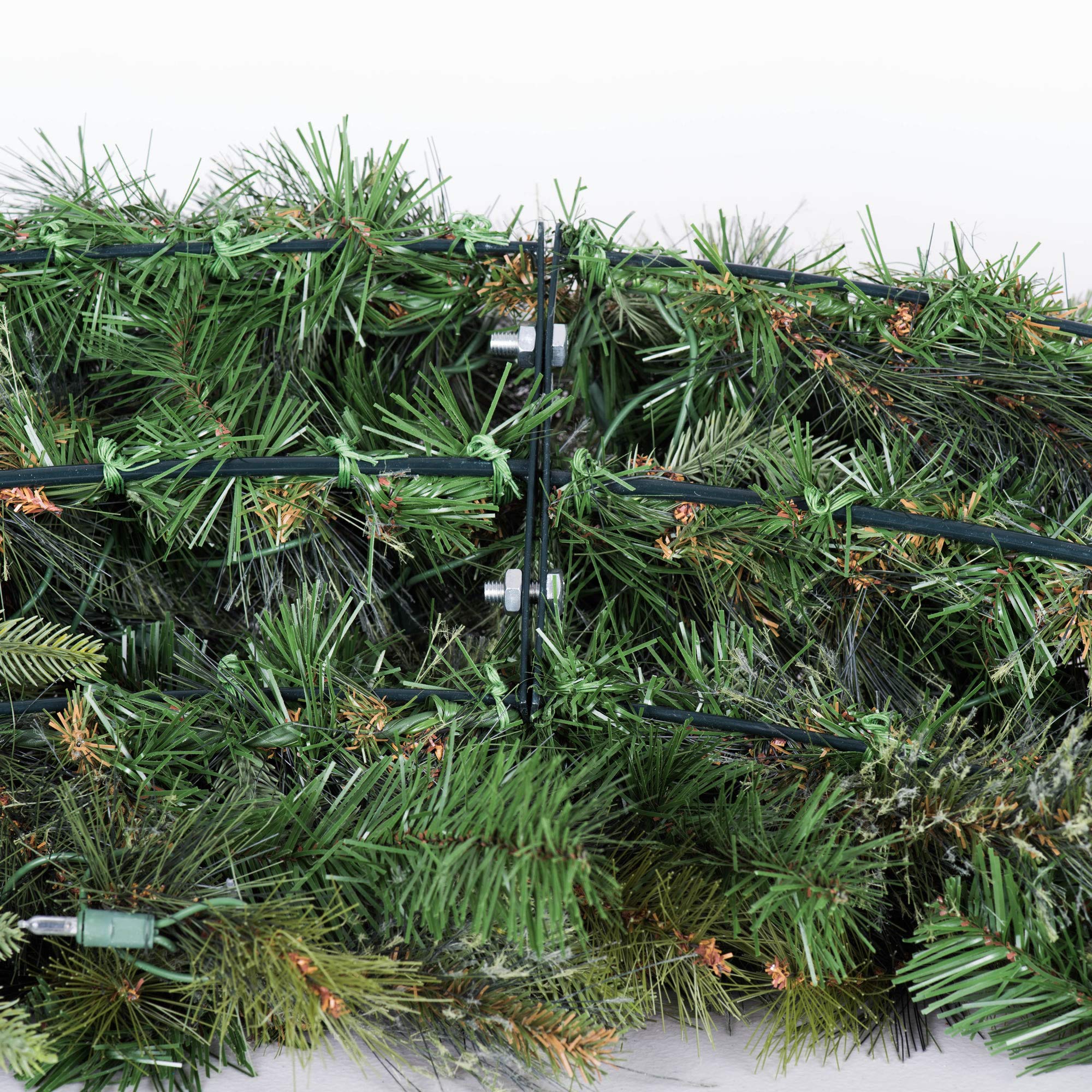 Vickerman 72 Cashmere Pine Artificial Christmas Wreath - 400 Warm White LED Lights - Natural Looking Wreath with PVC Needles - R