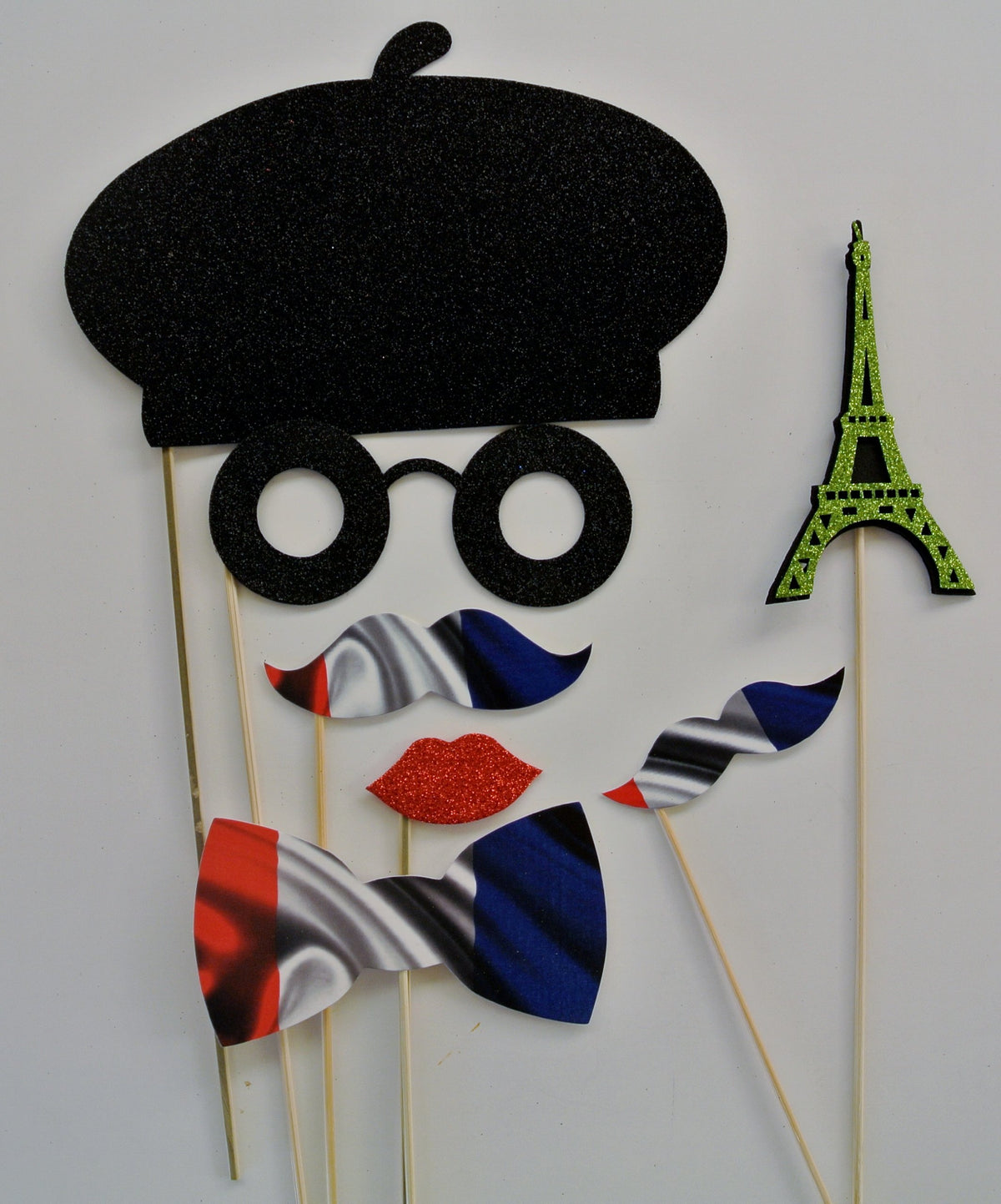 Parisian Inspired Deluxe Kit Photo Booth Props Mustache On A Stick Mustache Bash France Se La Vie. Oh Lala Props