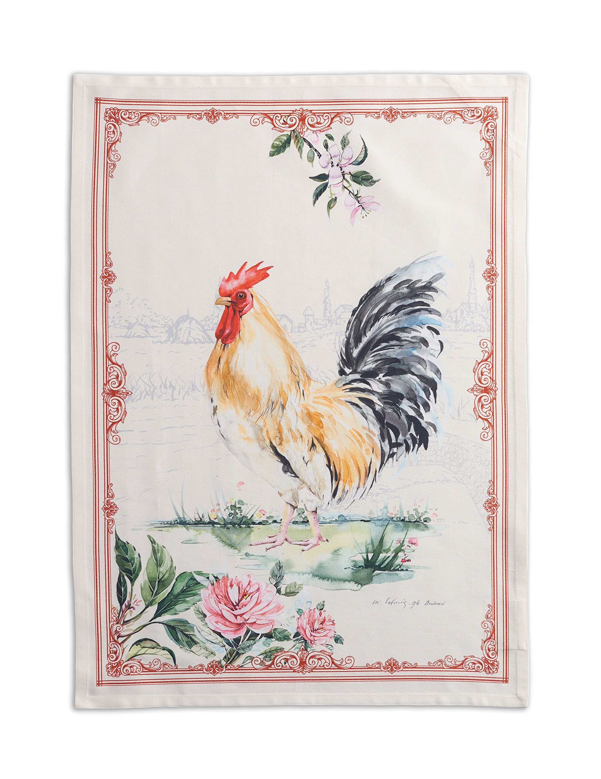 Maison D' Hermine 100% Cotton Kitchen Towel Campagne Set Of 2 Super Soft Highly Absorbent Hotel Quality Quick Drying Cleaning Di