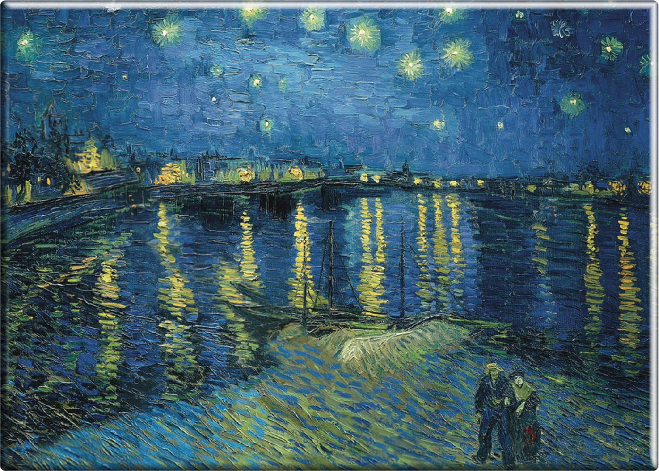Vincent Van Gogh - Starry Night Over The Rhone - 3.5    X 2.5    Magnet