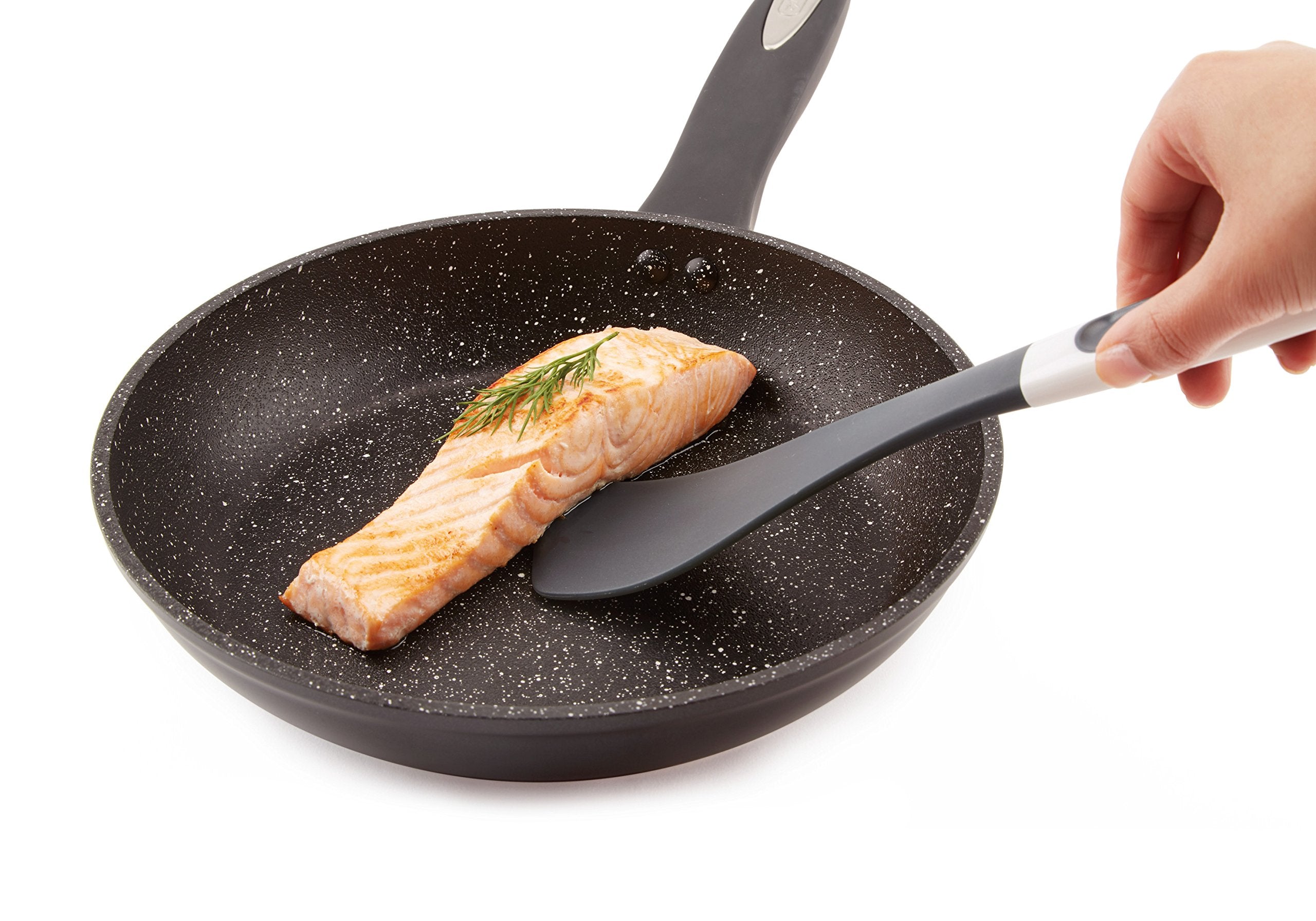 Zyliss Easy Lift Turner Silicone Spatula - Angled Head For Easy Food Turning - 11.5In Rubber Spatula For Frying Pan & Stir Fry C