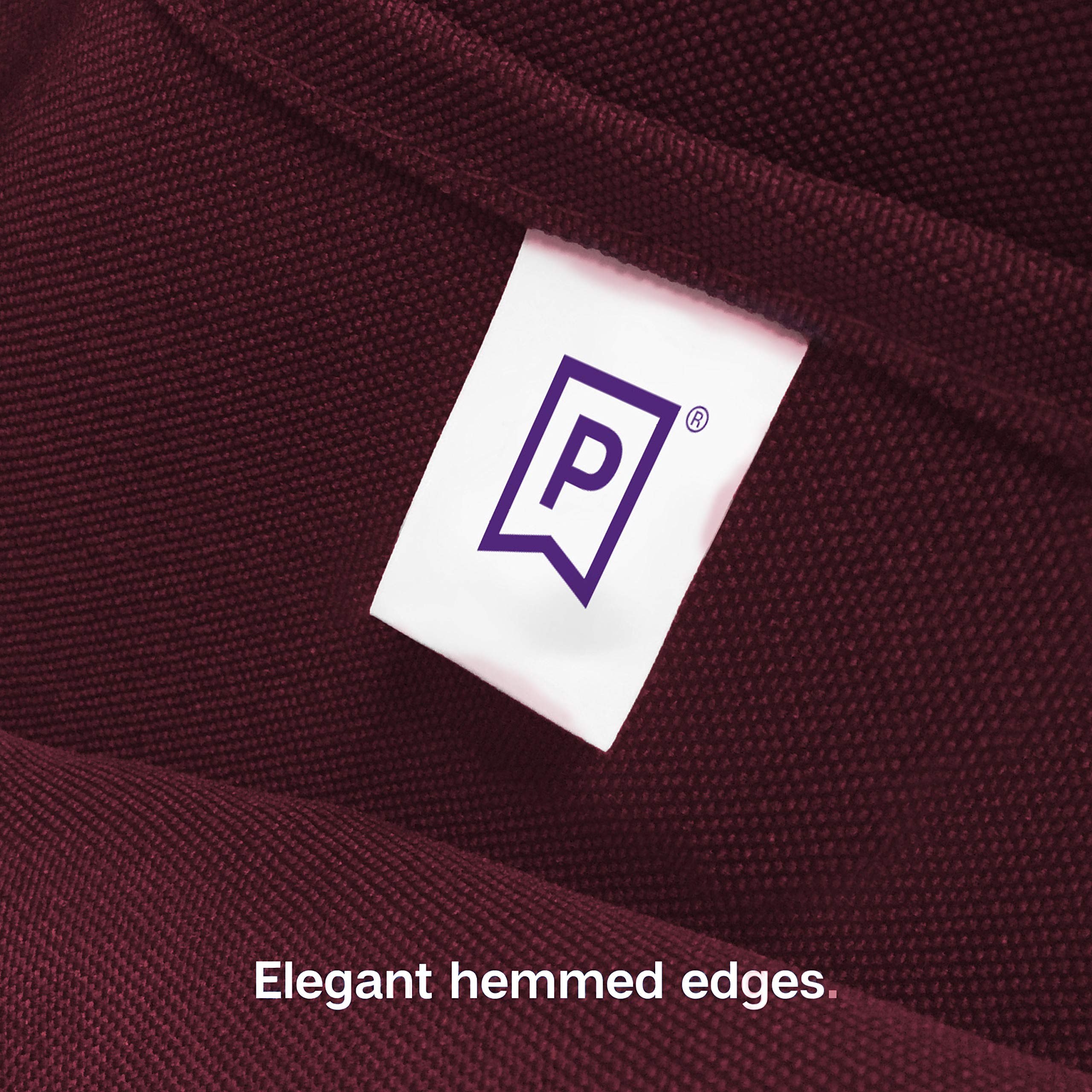 Gee Di Moda Square Tablecloth - 85 X 85 Inch Burgundy Table Cloth For Large Square Or Round Tables - Heavy Duty Washable Fabric