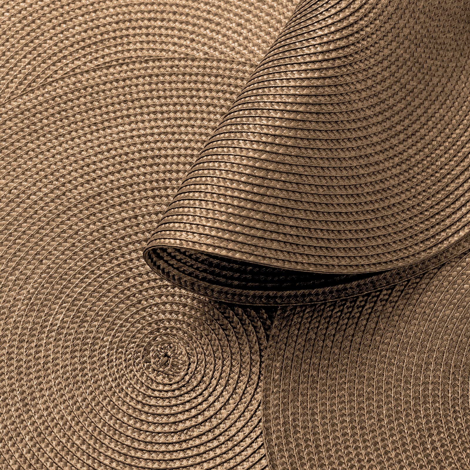 Ahhfsmei Round Braided Placemats 15 Inch Round Table Mats For Dining Tables Natural Woven Heat Resistant Place Mats Set Of 6 (Br