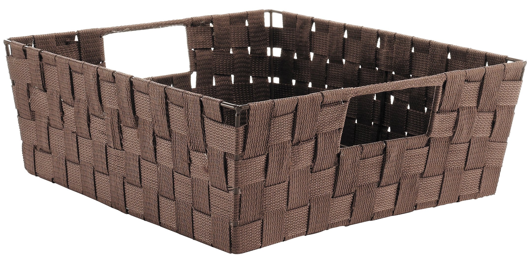 Whitmor Woven Strap Shelf Storage Tote Basket - Java 13 By 15 By 5''