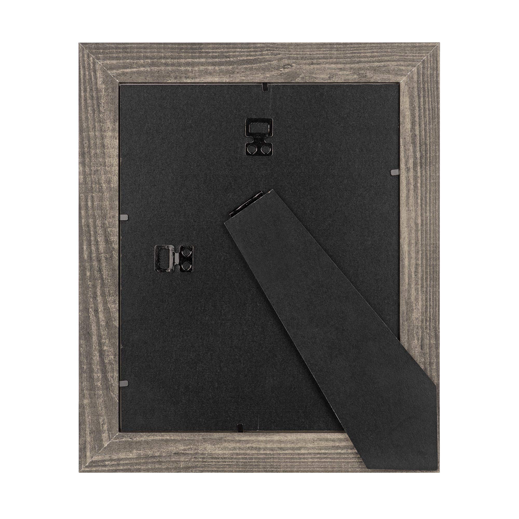 Scholartree Wide Molding 8x10 Picture Frames Display Picture 5x7 with Mat, HD Glass Inside Rustic Wooden Dark Brown Photo Frame