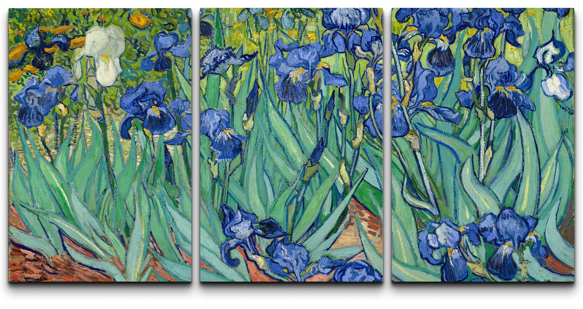 Wall26 Canvas Print Wall Art Set Irises By Vincent Van Gogh Nature Wilderness Illustrations Fine Art Relax/Calm Multicolor For L