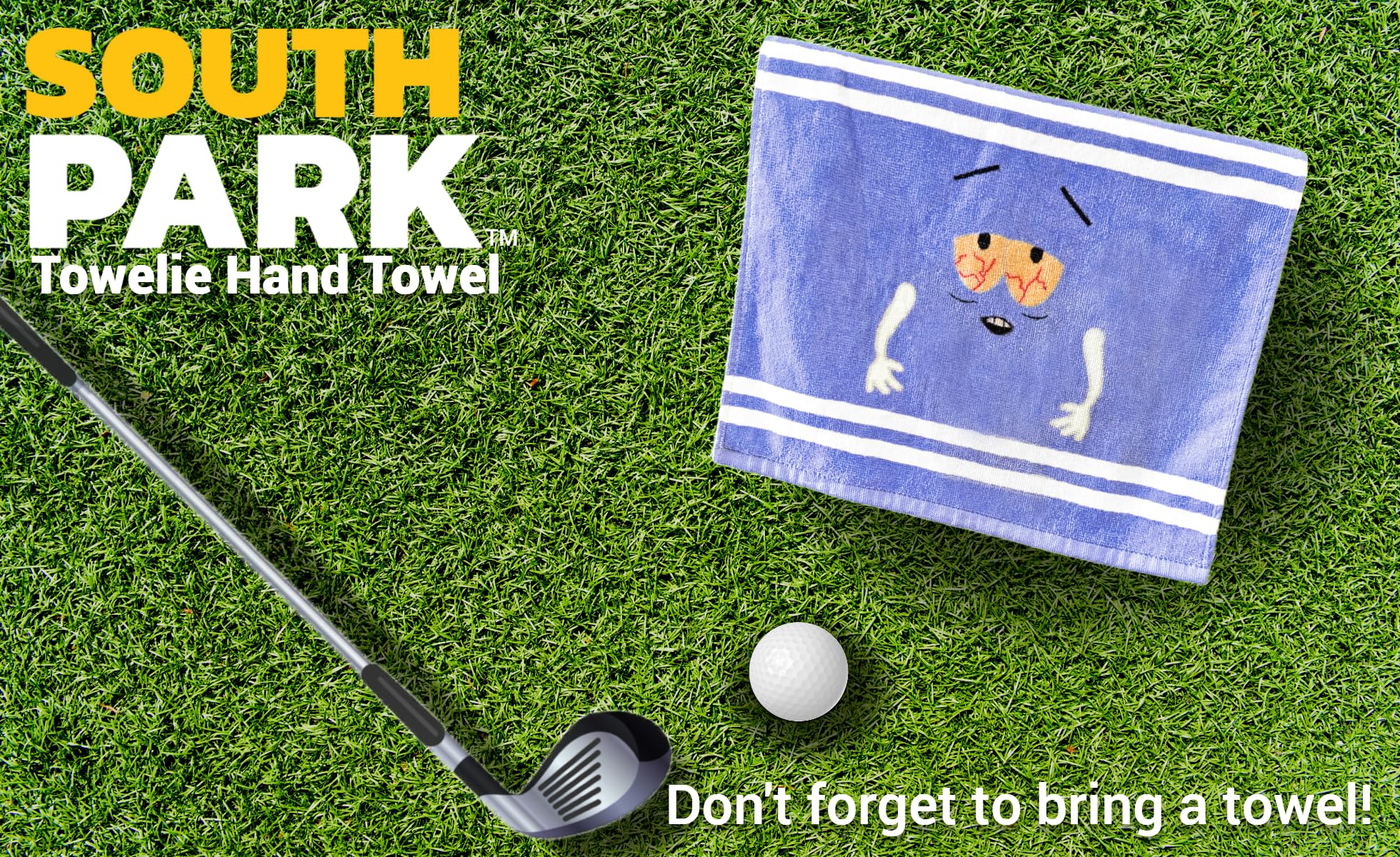 South Park Towel | Towelie Hand Towel | 23x13.5 Inches | Blue | Officially Licensed