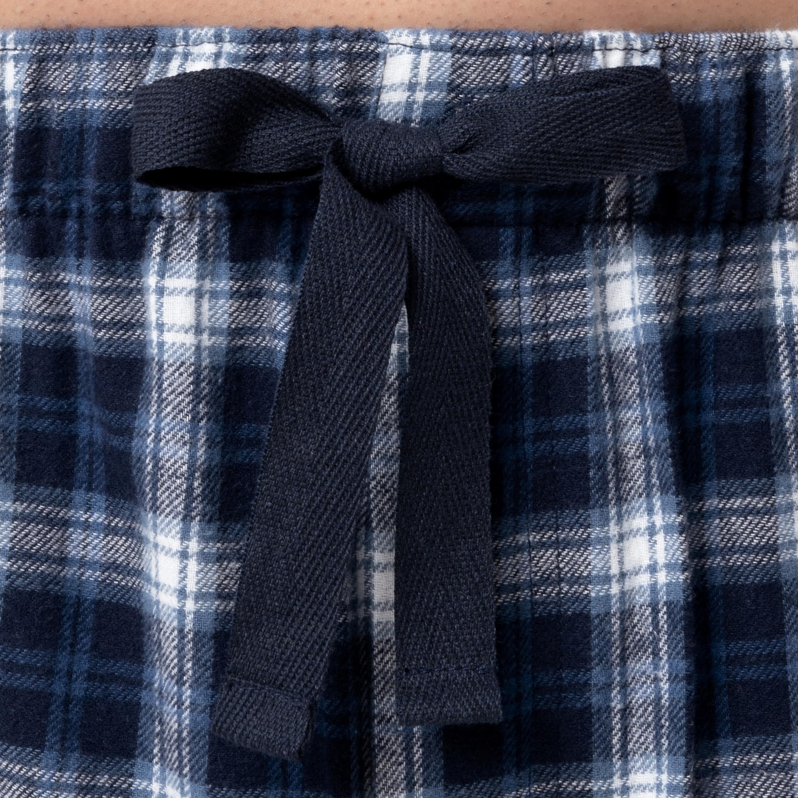 Fruit Of The Loom Mens Yarn-Dye Woven Flannel Pajama Pant, Navy Plaid, Small