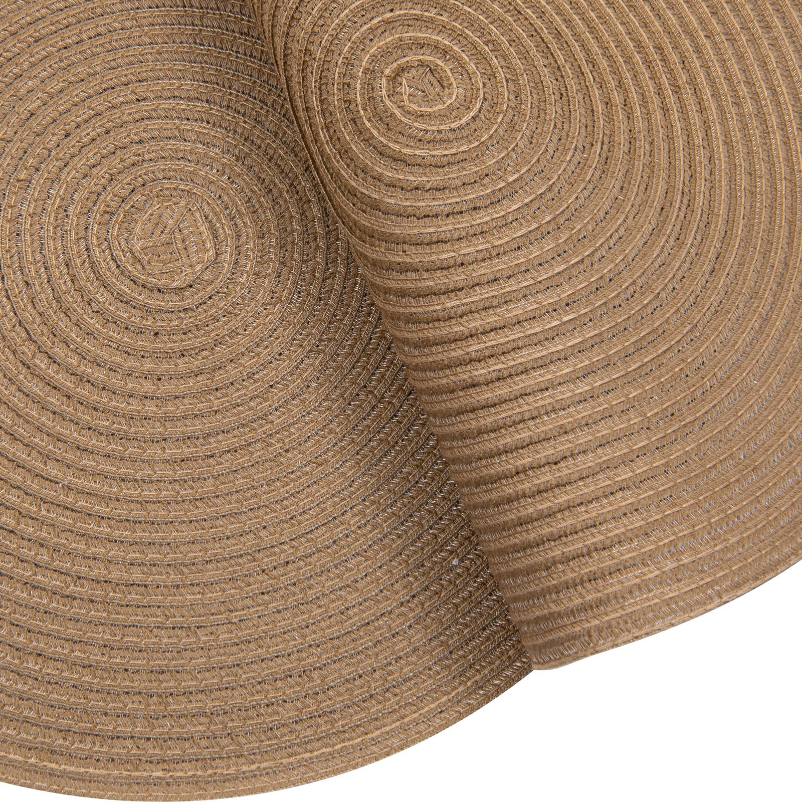 Shacos Round Braided Placemats Set Of 8 Washable 15 Inch Round Table Mats Woven Place Mats For Dining Table (Brown, 8)
