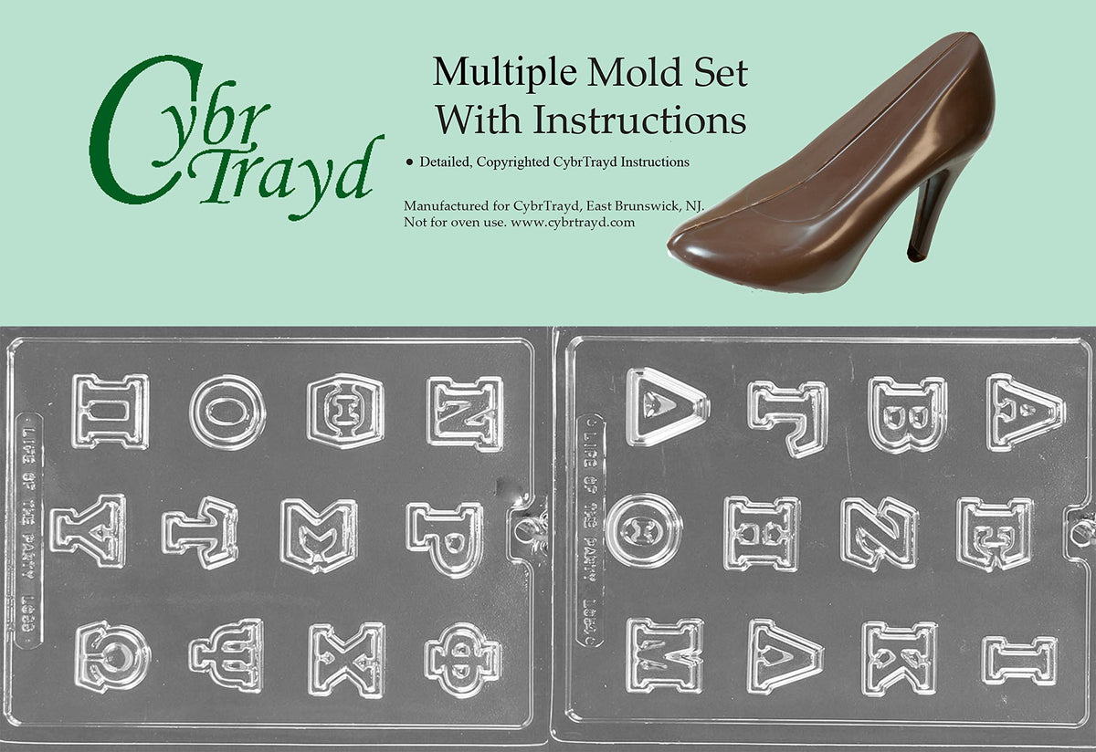 Cybrtrayd Greek Letters Chocolate Molds, White, 2-Piece