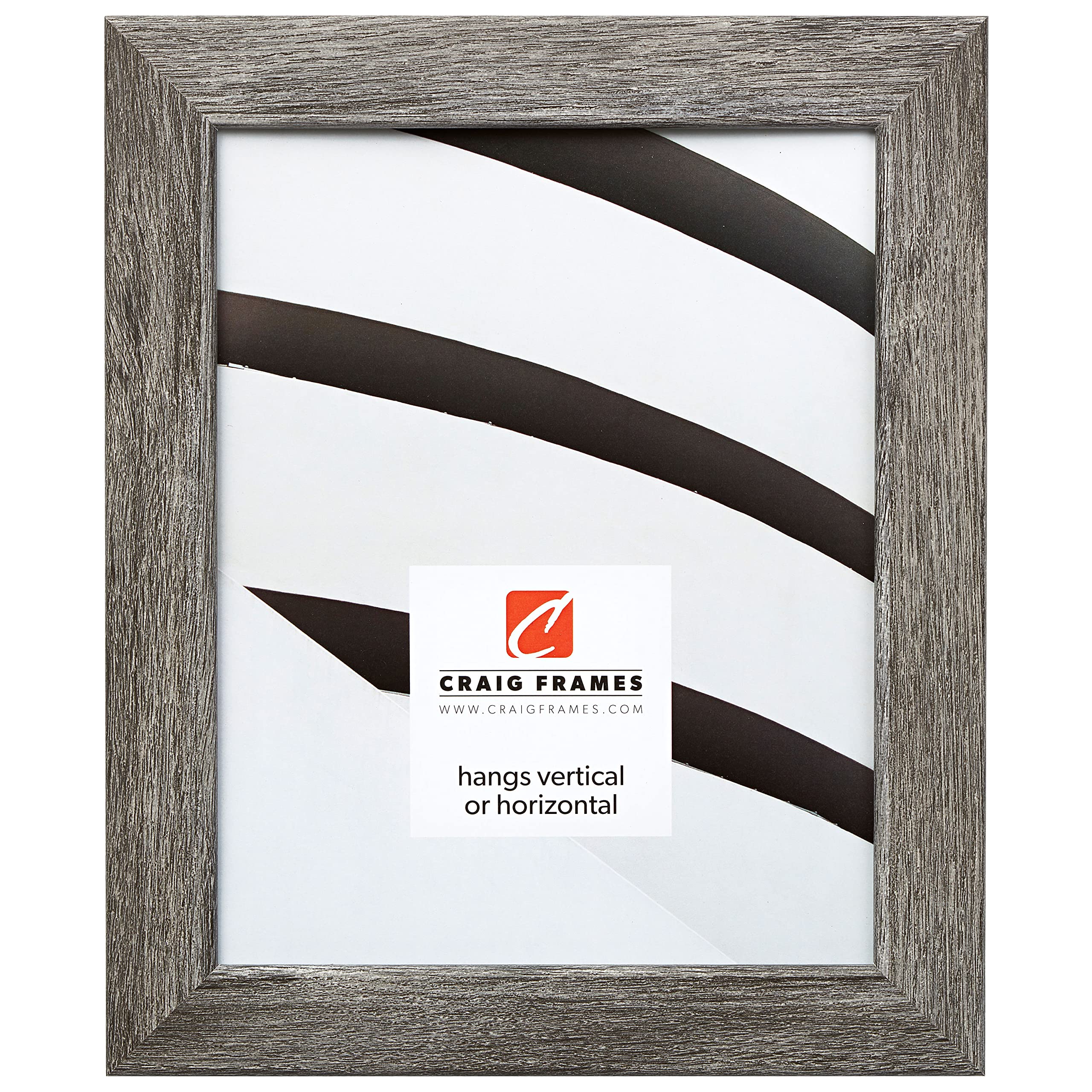 Craig Frames Bauhaus 125, 12x36 Picture Frame, Barnwood Gray