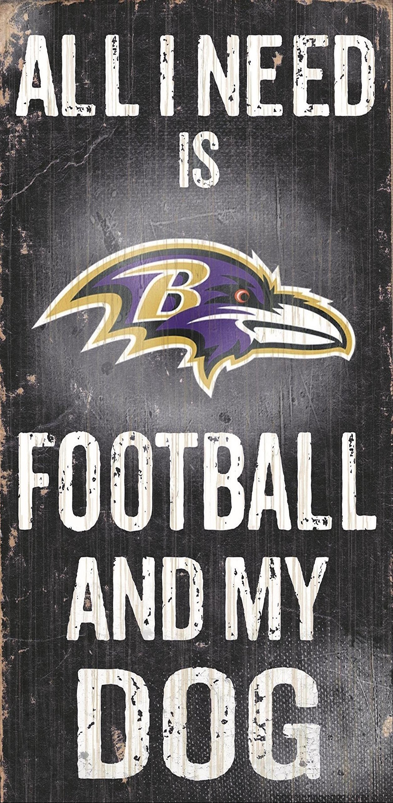 Fan Creations N0640 Baltimore Ravens Football and My Dog Sign