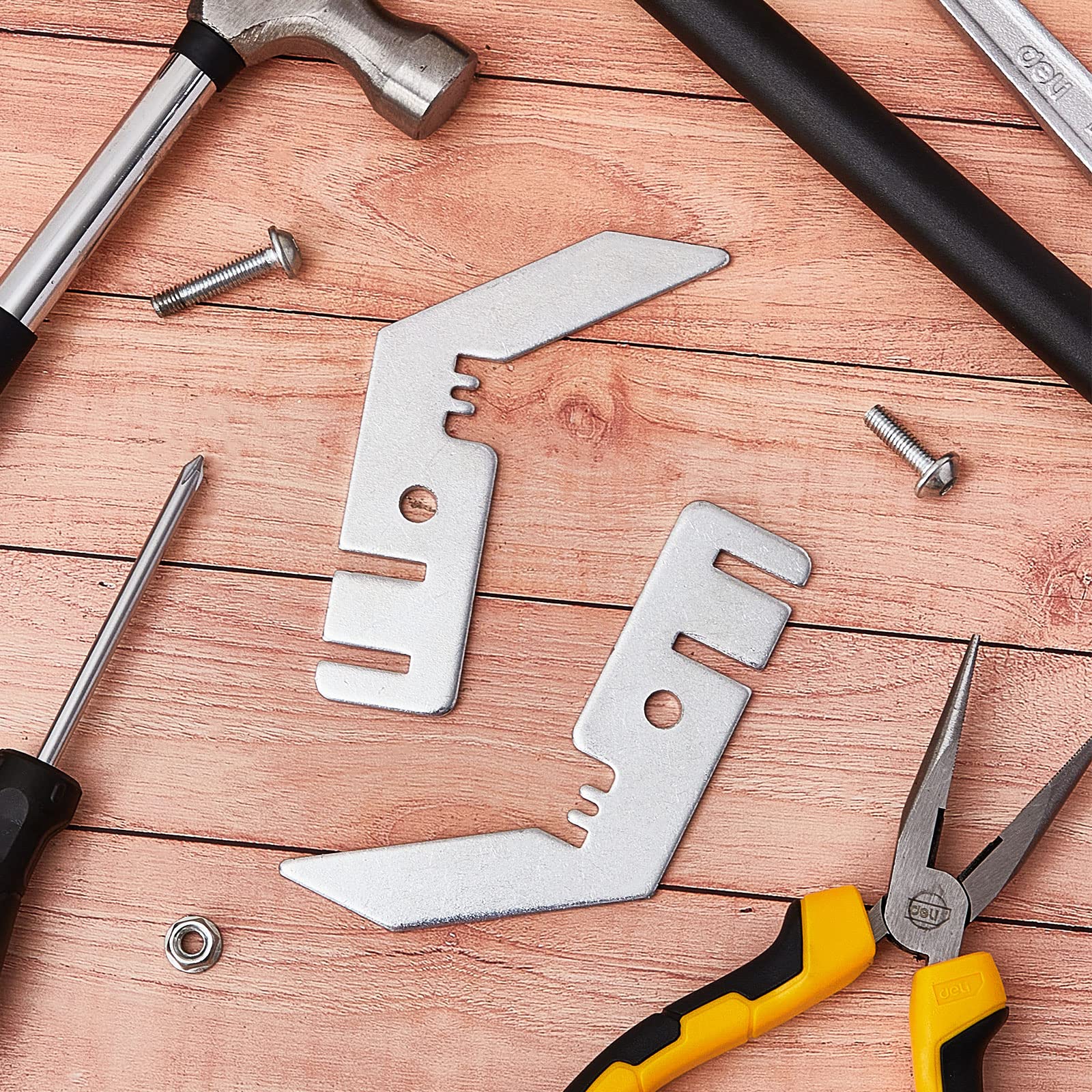 3'' Double Crossbar Hanger Wedding Valance Hanger For Backdrop, Pipe And Drape Backdrop Stand Kit Double Backdrop Stand (4 Pcs)