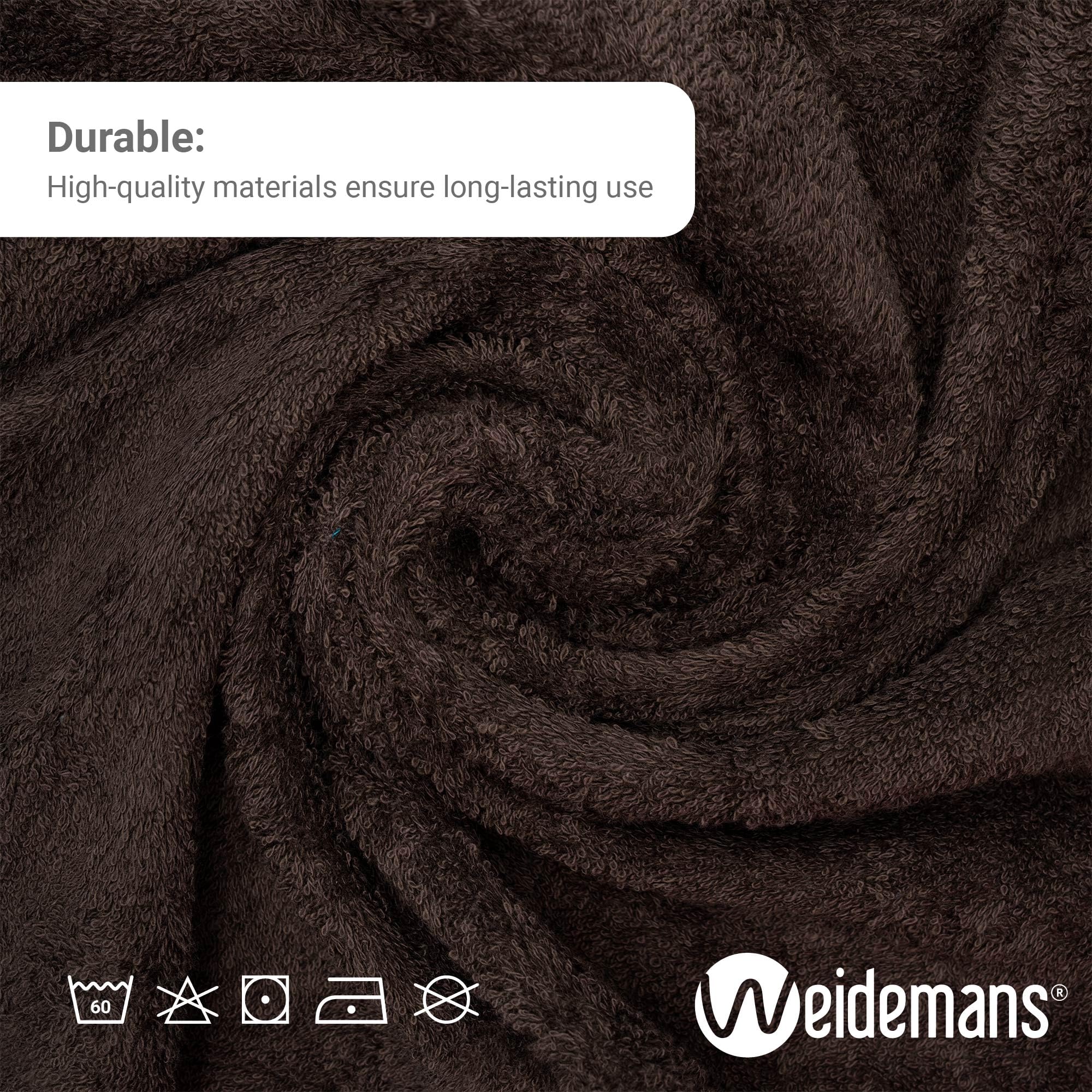 Weidemans Premium Towel Set Of 4 Hand Towels 18'' X 30'' Color: Chocolate |100% Cotton|4 Ultra Soft And Highly Absorbent Hand To