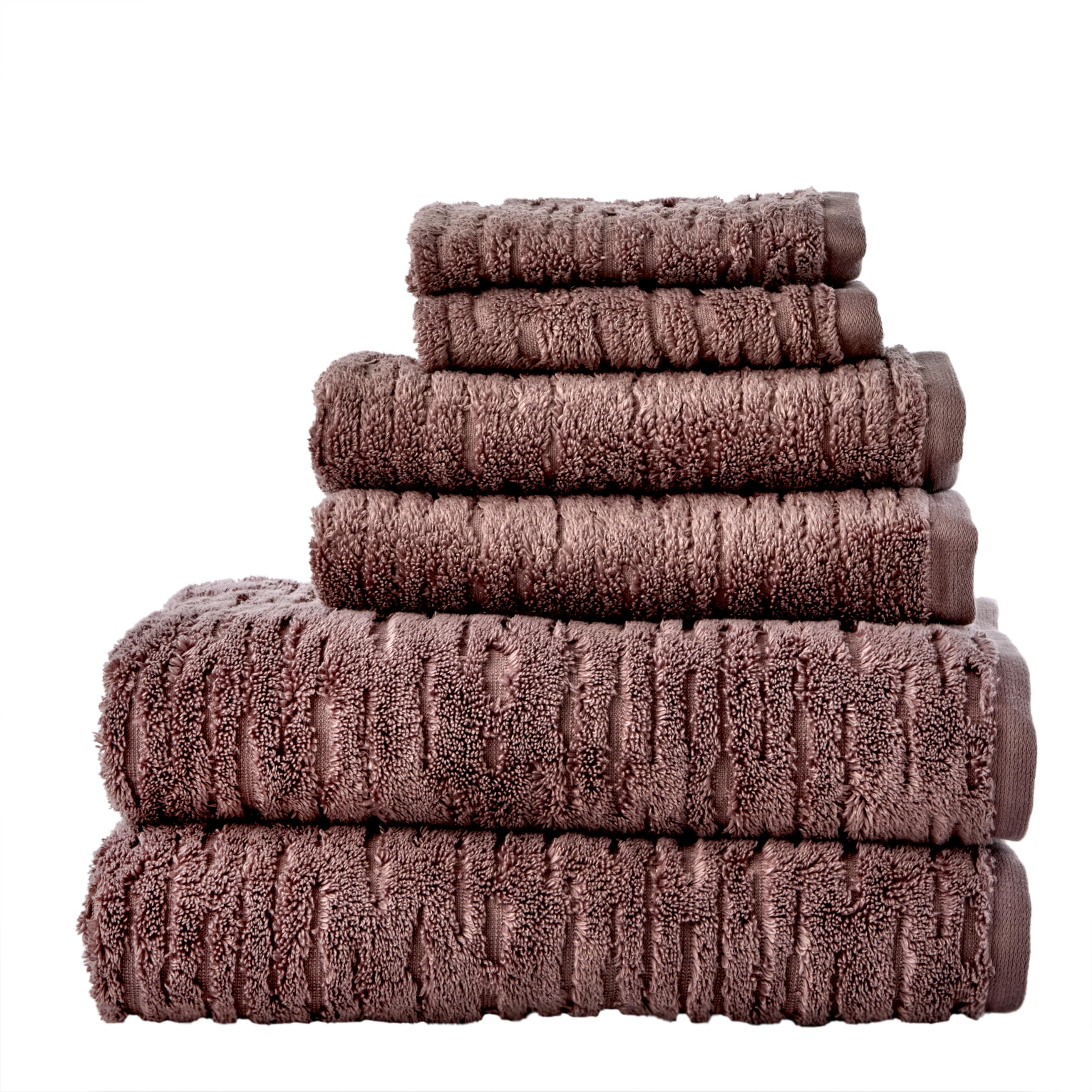 Skl Home Cloudsoft Cotton Luxury 6-Piece Towel Set, Soft Plum