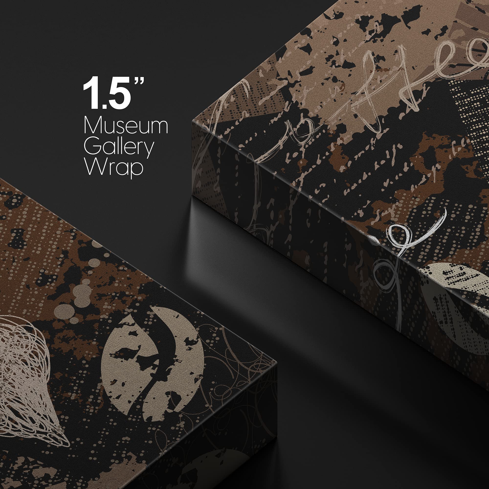 Wall26 Canvas Wall Art - Grunge Style Coffee Concept Art - Giclee Print Gallery Wrap Modern Home Art Ready To Hang - 24X36 Inche