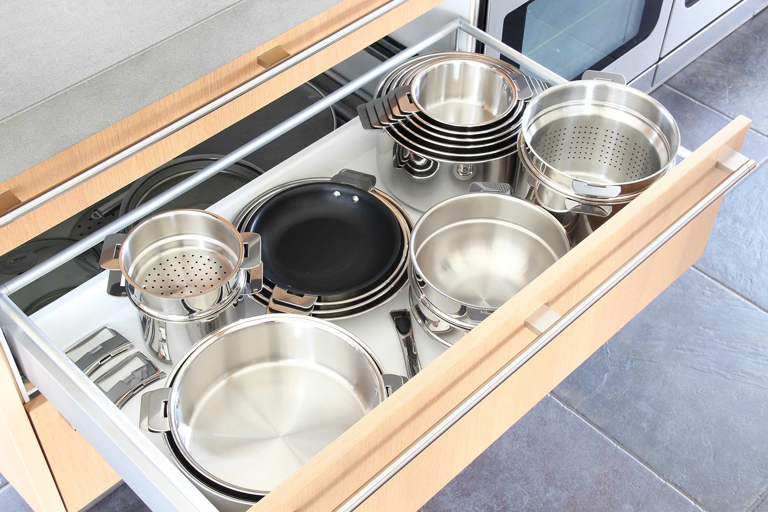 Cristel Casteline Set of Handles, Silver