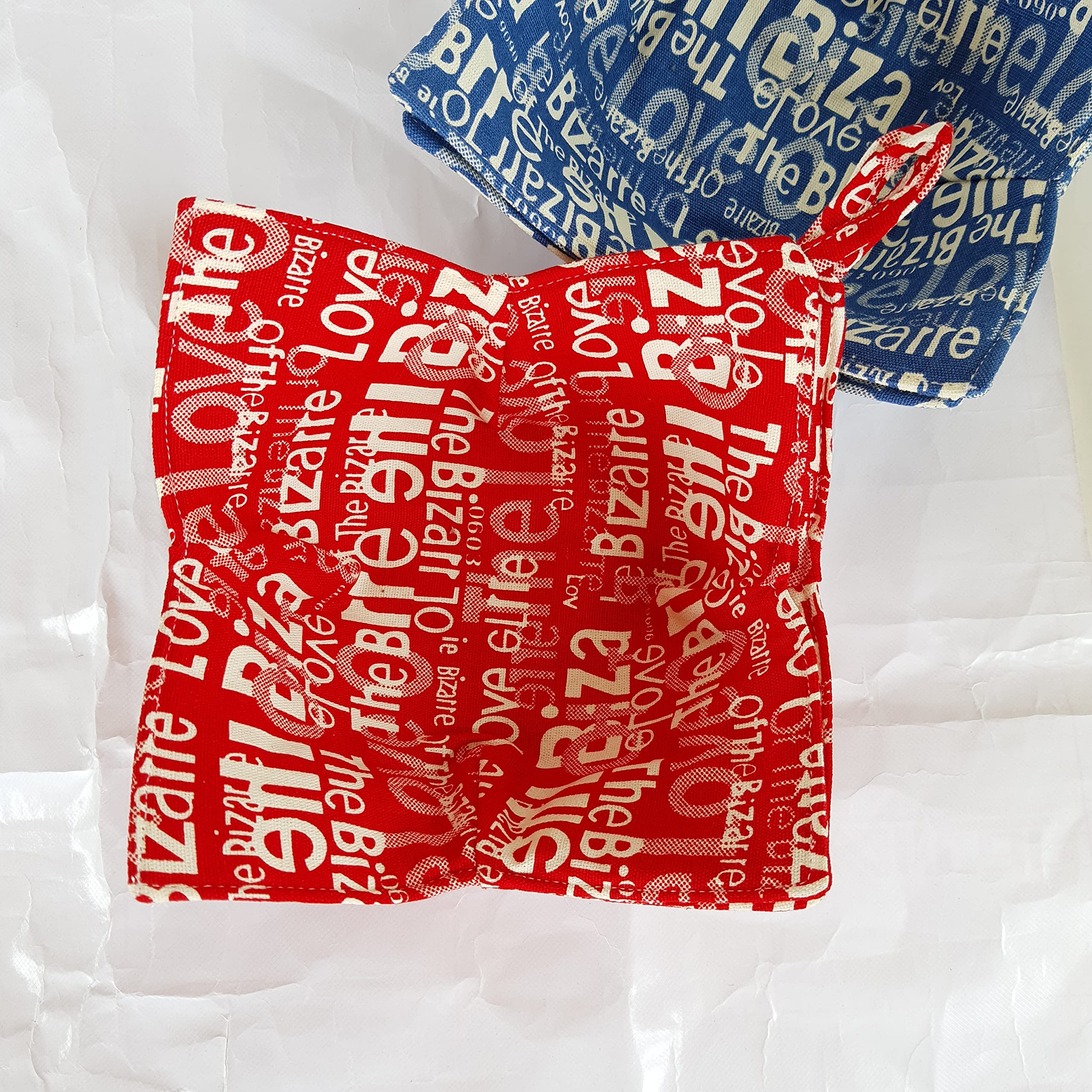 Cushystore 4X Bowl Cozy Canvas Holders Heat And Cold Resistant Anti-Scalding Protector Letters