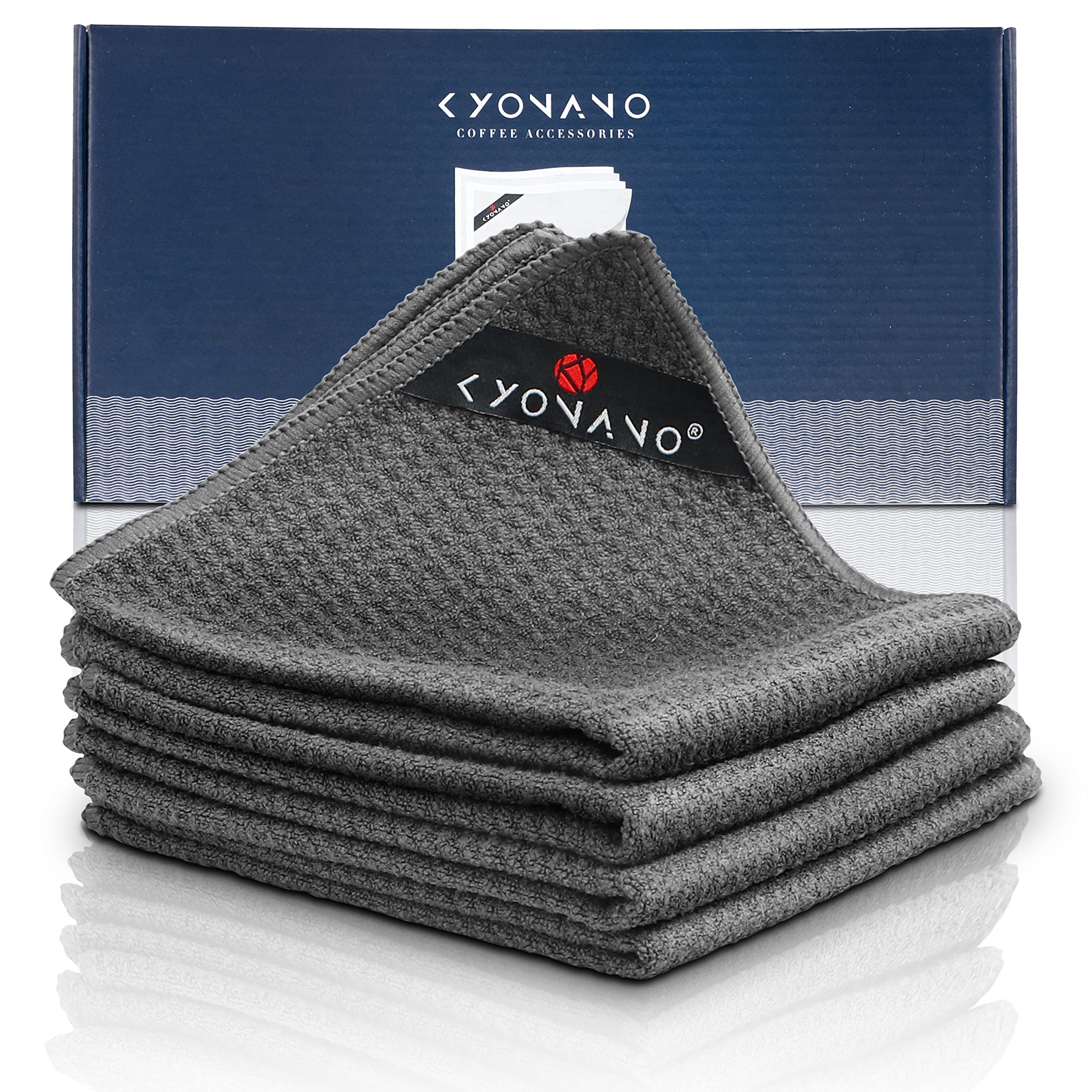 Kyonano Barista Micro Cleaning Towels 4 Pack - Make The Perfect Coffee Or Espresso - Coffee Accessories For Barista To Clean Ste