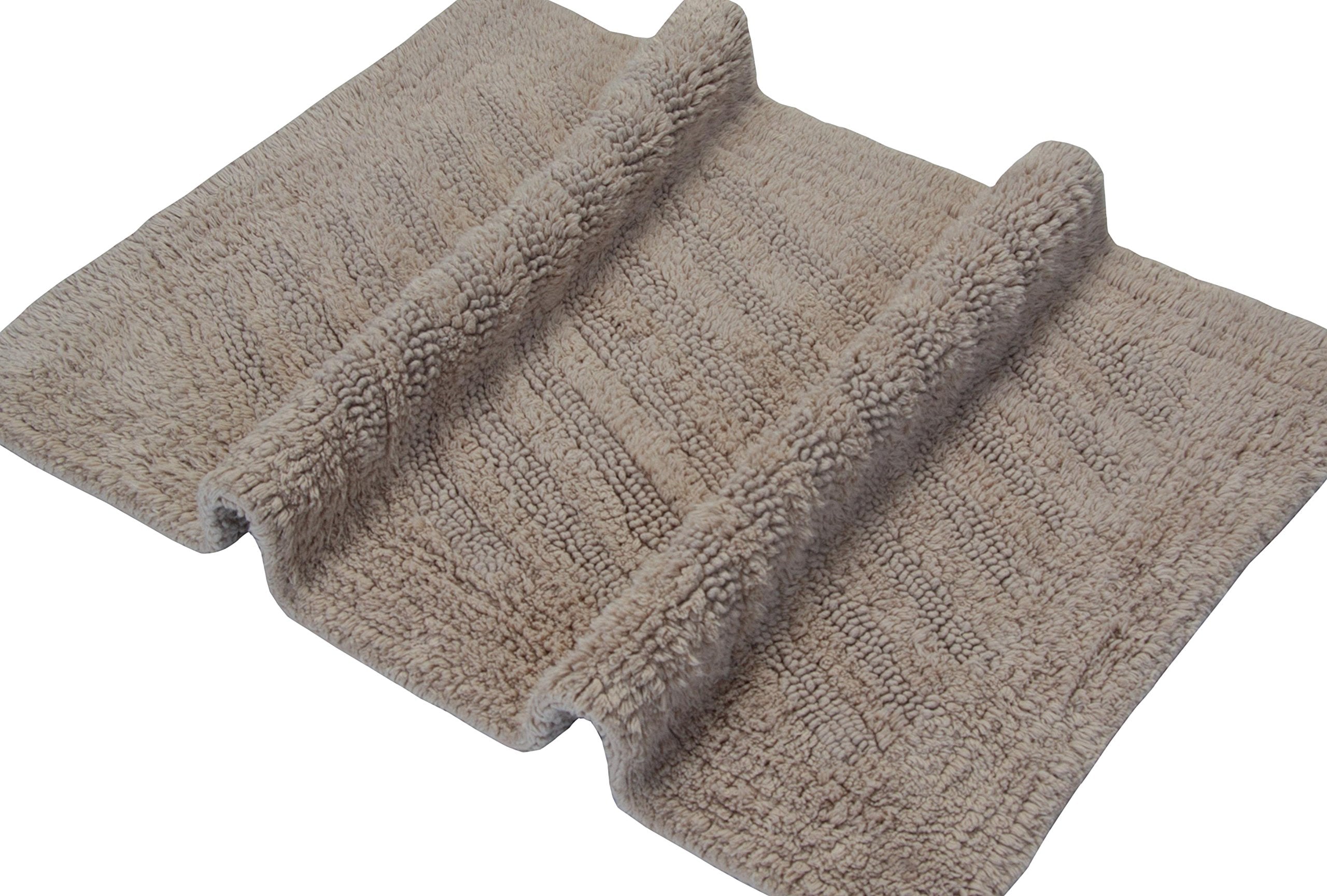 Castle Hill Shooting Star Reversible Bath Rug, 21 By 34-Inch, Natural