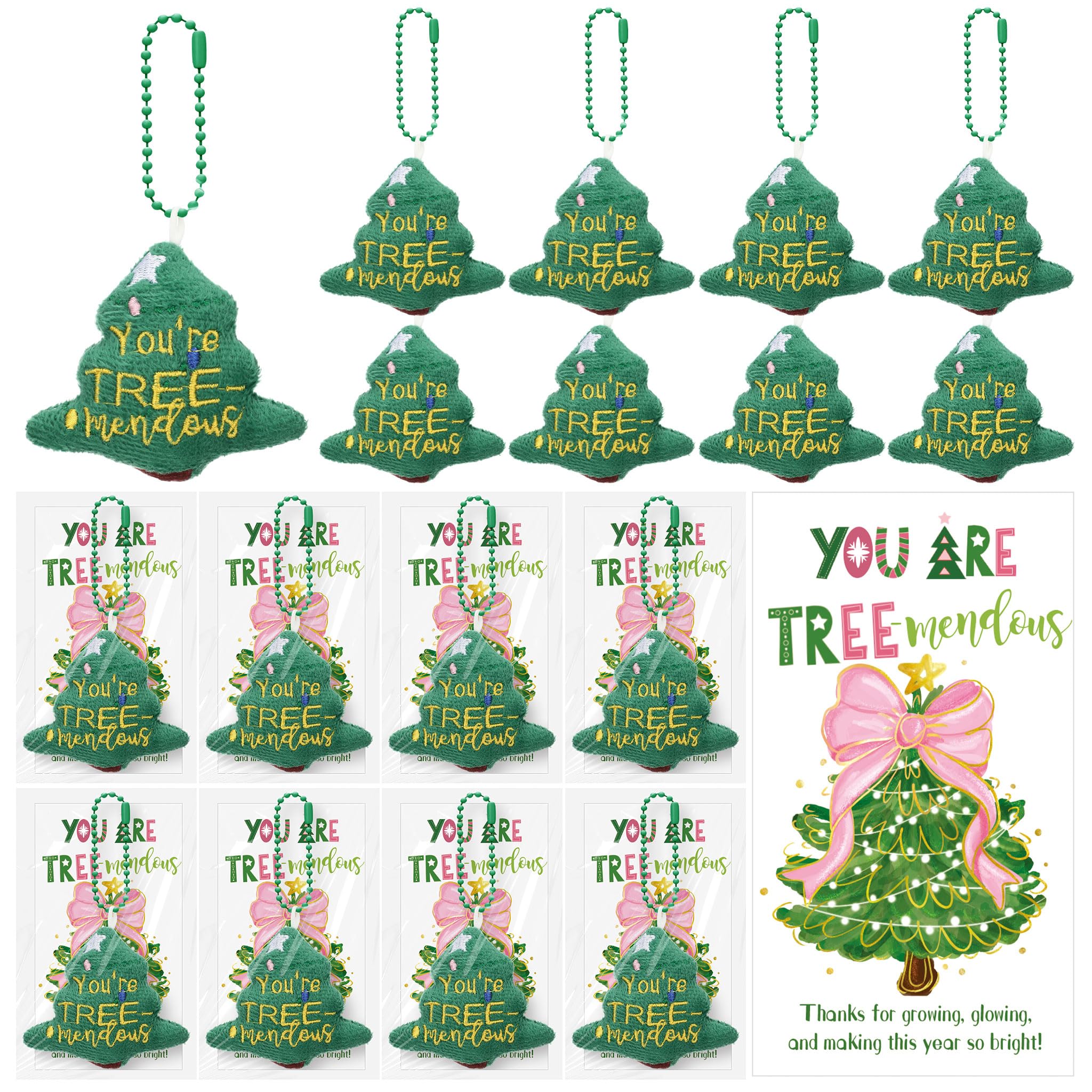 Hotop 30 Sets Mini Sun Plush Keychains with Inspirational Cards and Gift Bags, Positive Gifts Sunshine Items Bulk for Kids Class