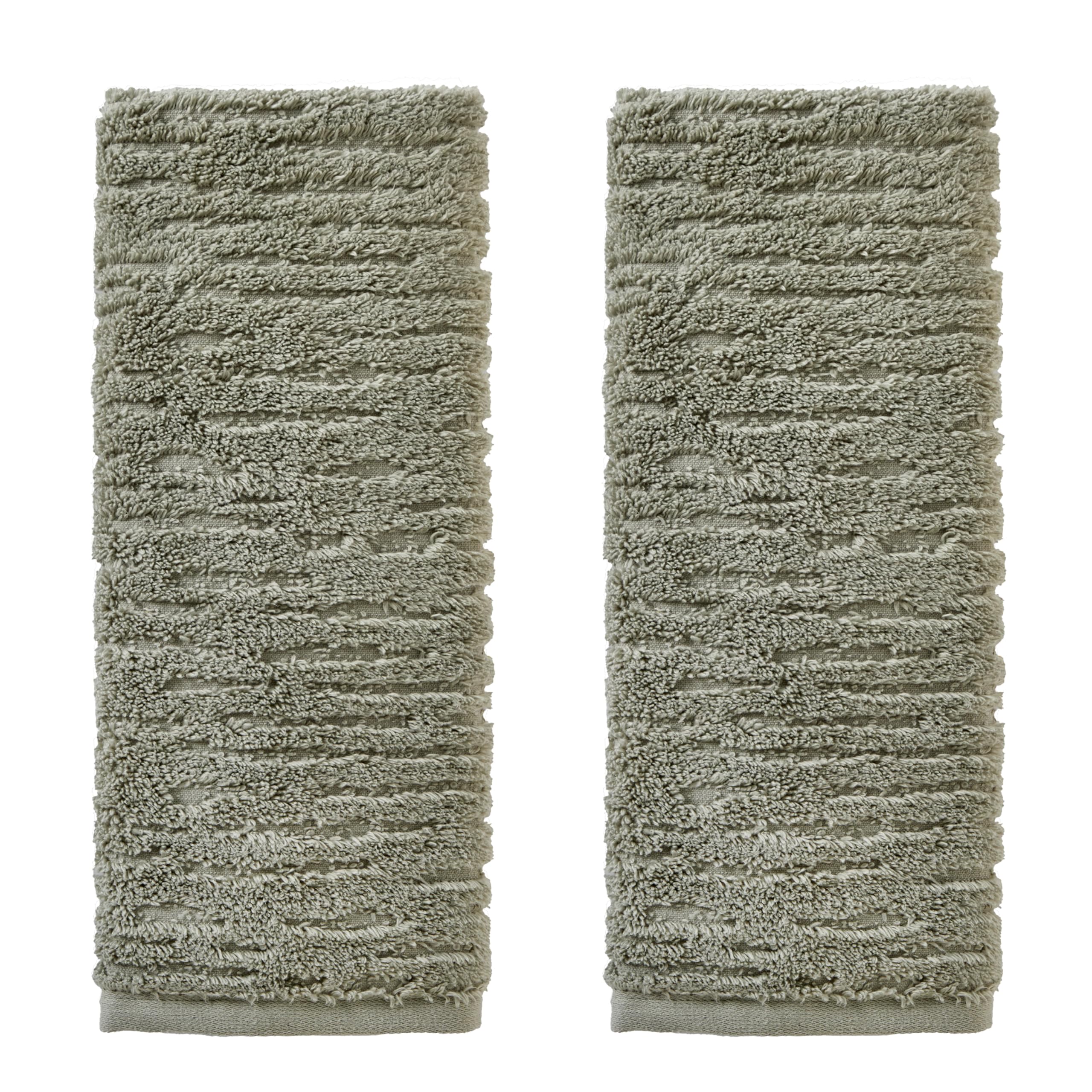 Skl Home Cloudsoft Cotton Luxury 2-Piece Hand Towel Set, Sage