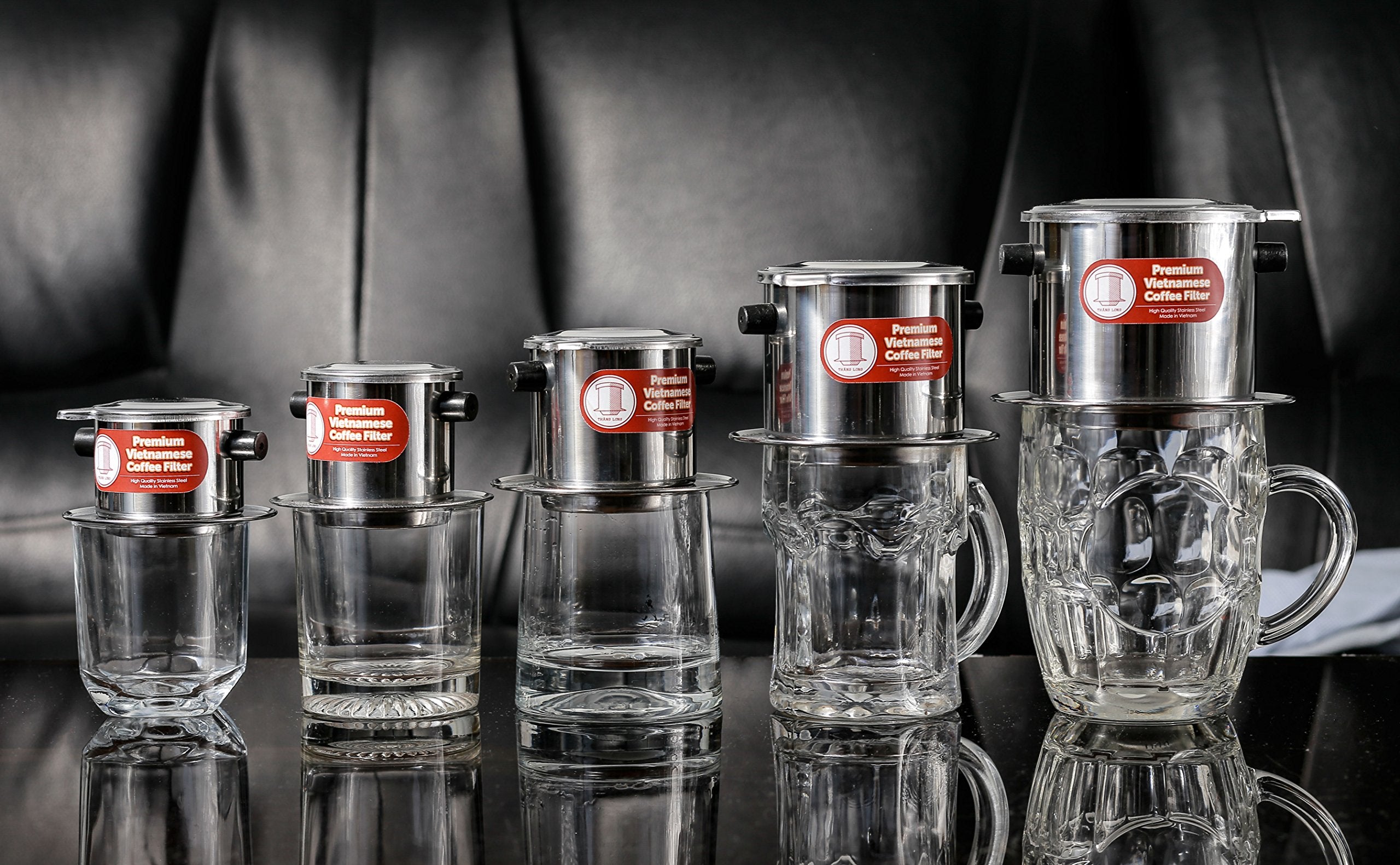 3 Pack Vietnamese Coffee Infuser Filter Set, Restaurant Quality, 8Oz