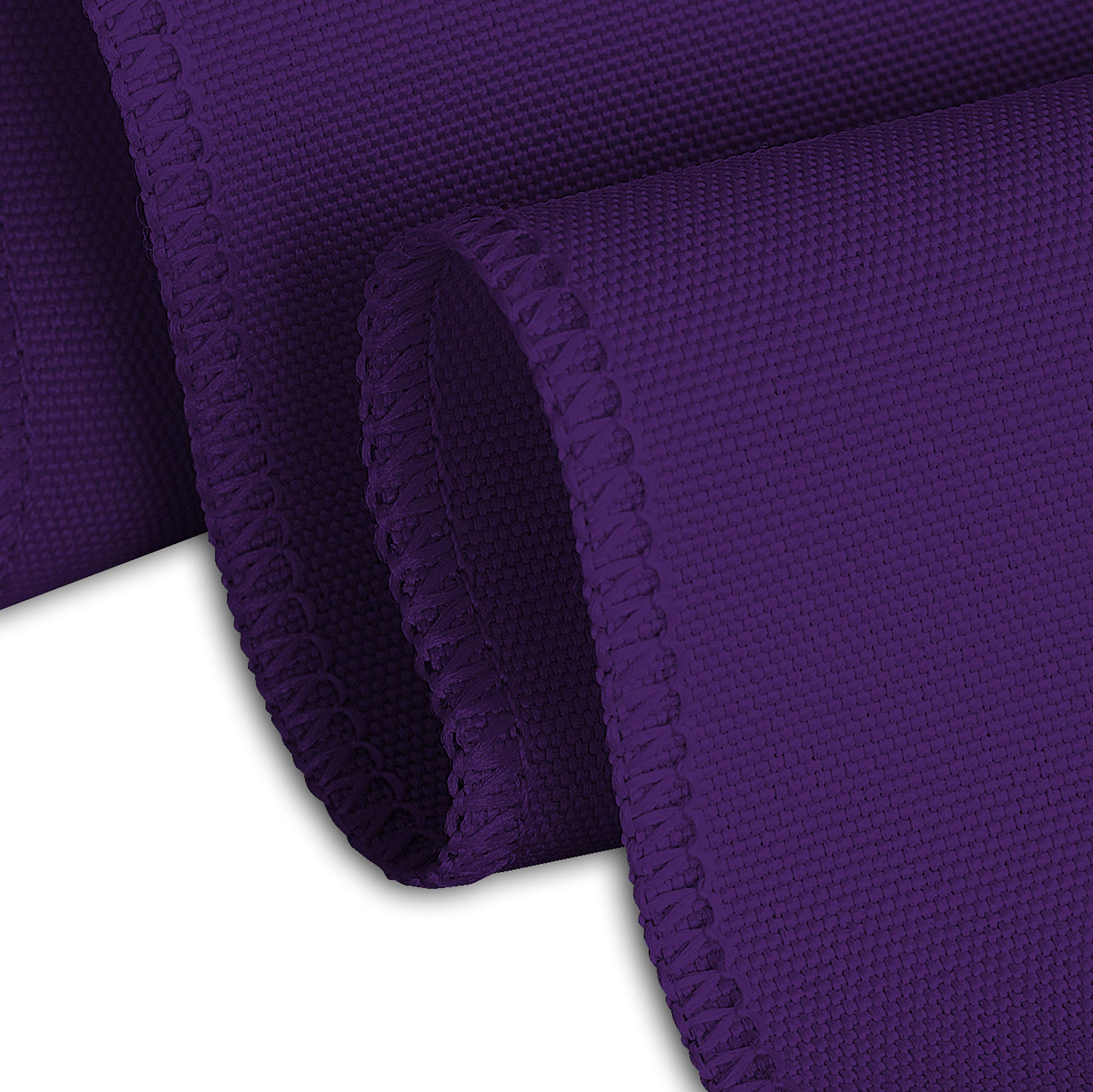 LinenTablecloth 120-Inch Round Polyester Tablecloth Purple