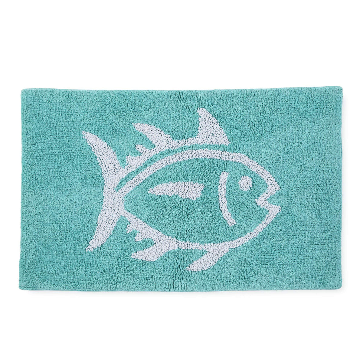 Southern Tide 7132581 Skipjack Cotton Reversible Absorbent 20-Inch X 32-Inch Bathroom Bath Rug, Aqua