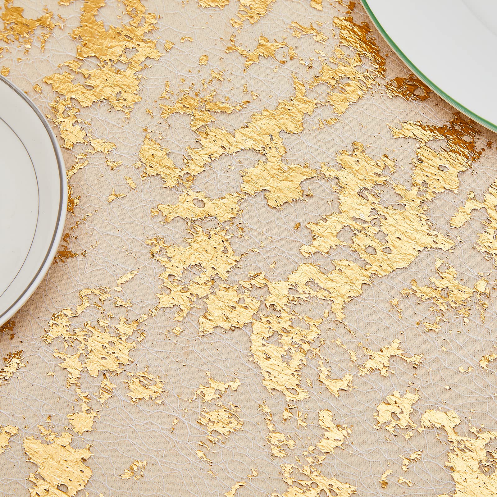 Gold Table Runner 11'' X 30 Feet Glitter Gold Table Runner Roll Metallic Gold Runner For Table Decorations Thin Mesh Table Runne