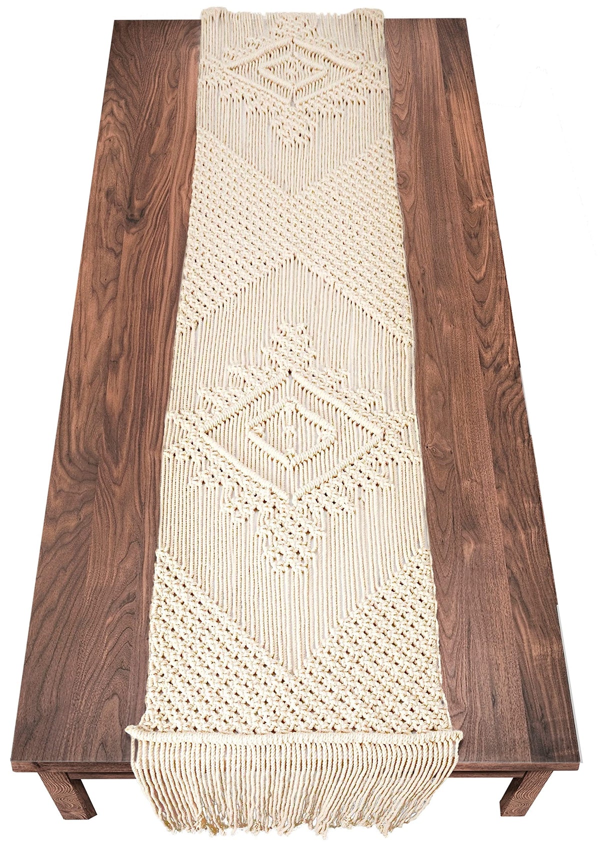 Livalaya Macrame Table Runner 112 Inches Long Cotton Boho Table Runners For Dining Or Coffee Table Bohemian Runner For Rustic We