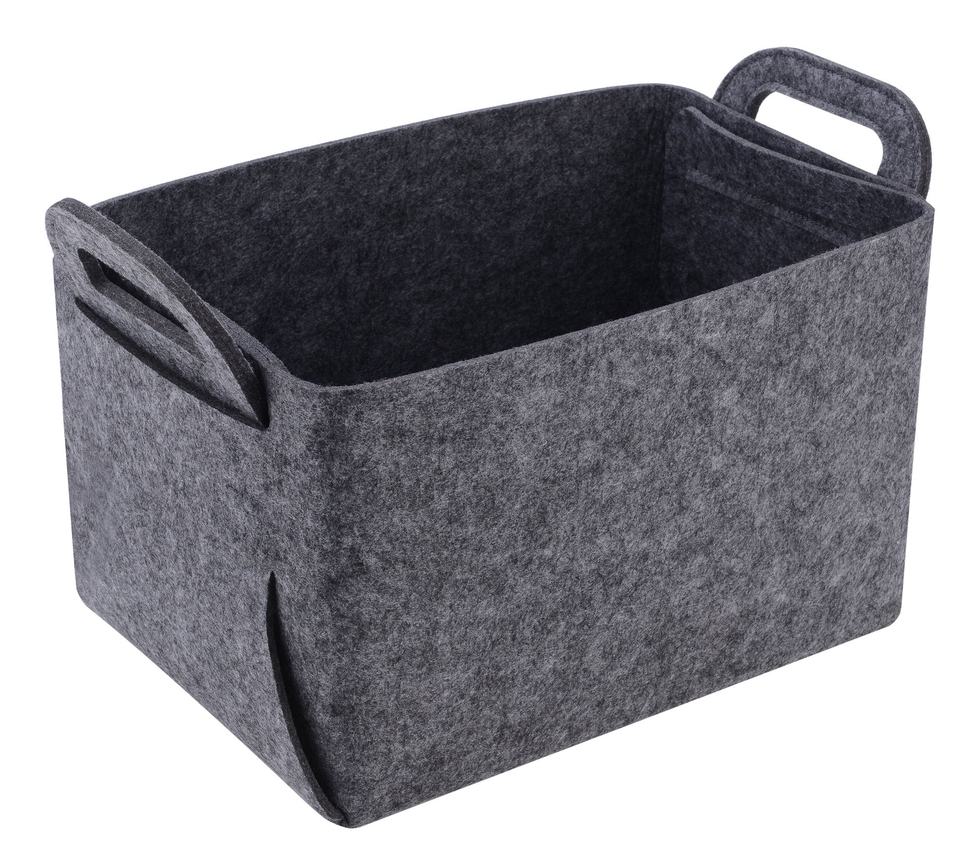 Storage Basket Felt Storage Bin Collapsible & Convenient Box Organizer With Carry Handles For Office Bedroom Closet Babies Nurse