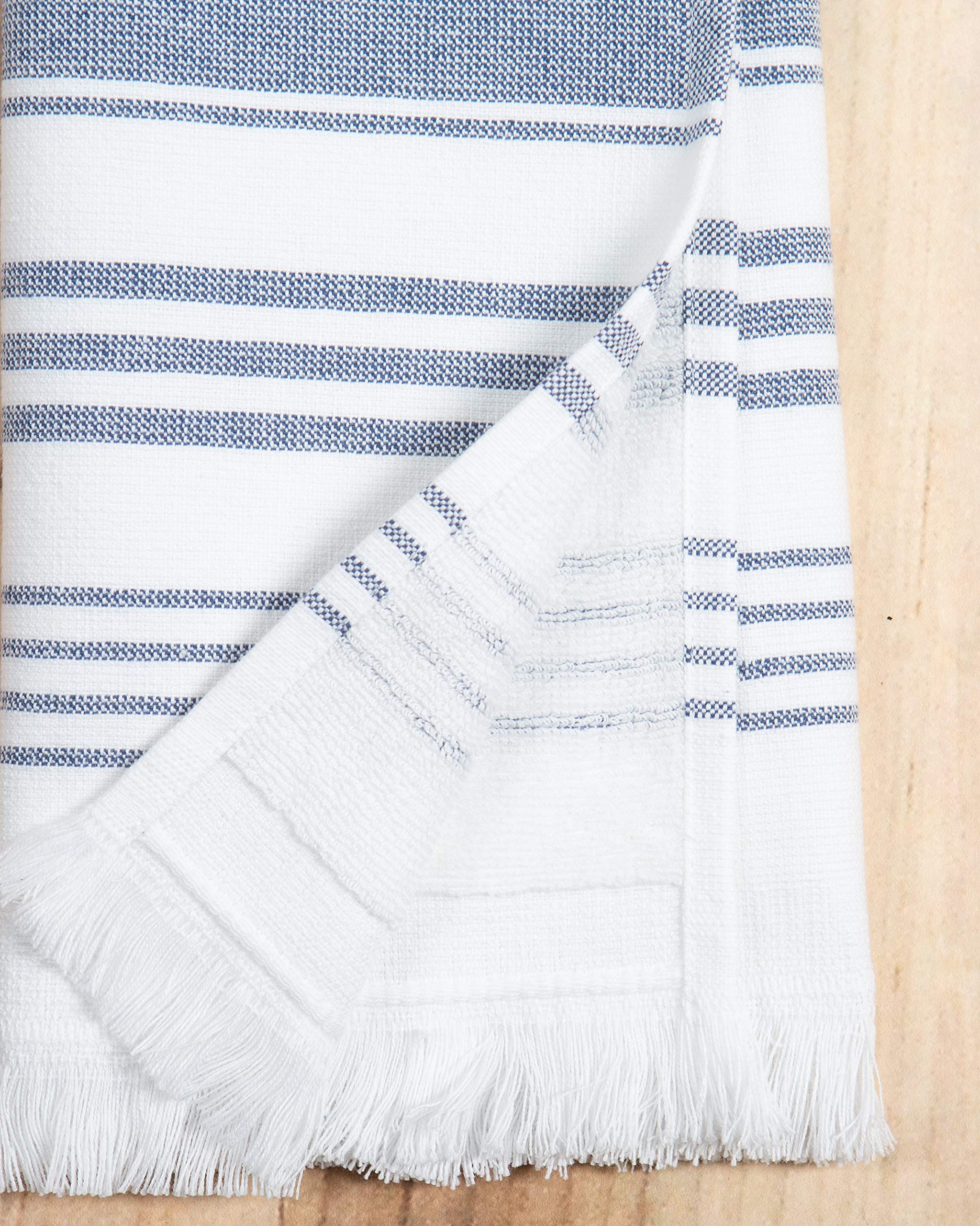 Hand Towels For Bathroom Set Of 2, 100% Cotton, 28X16 In, Turkish White Soft And Absorbent Decorative Bath Hand Towels, Modern N